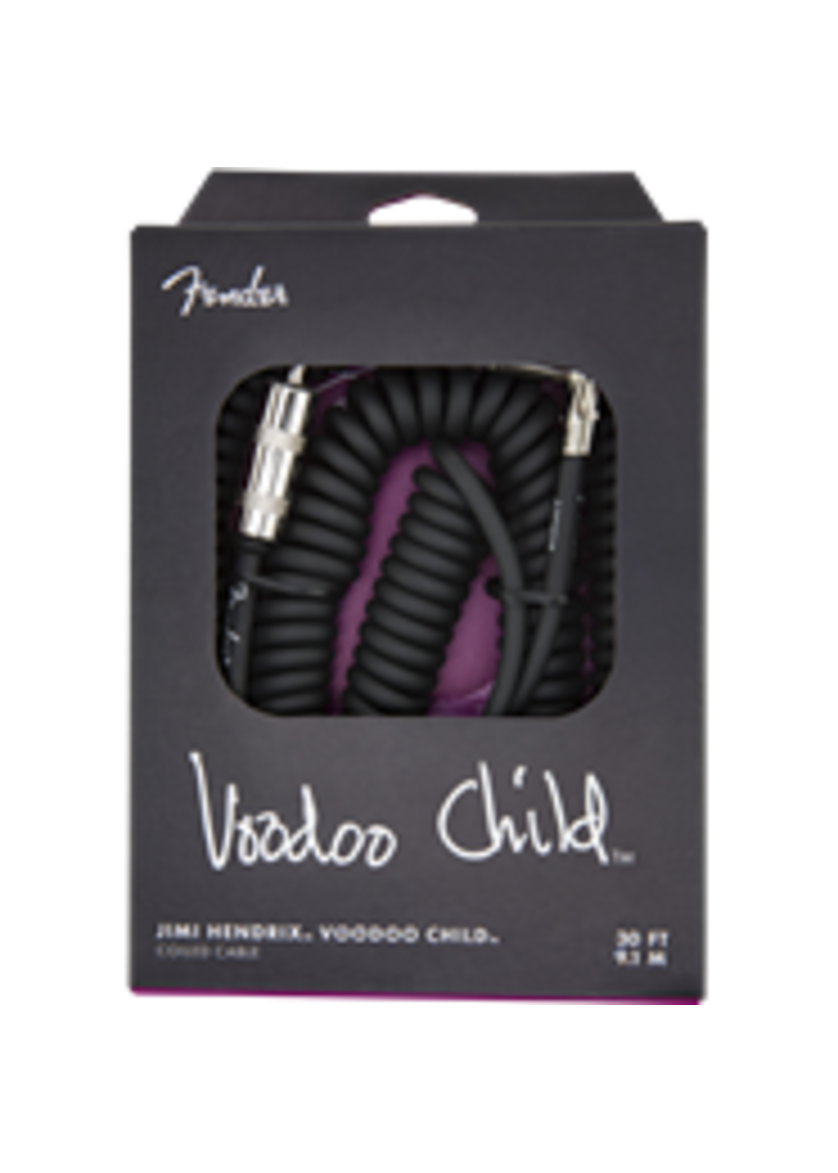 Fender Fender 0990823003 Hendrix Voodoo Child Coil Instrument Cable, Straight/Angle, 30', Black