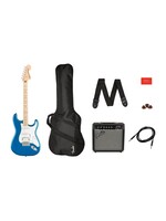 Squier Squier 0372820002 Affinity Series Stratocaster HSS Pack, Maple Fingerboard, Lake Placid Blue, Gig Bag, 15G - 120V