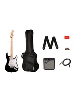 Squier Squier 0371720006  Squier Sonic Stratocaster Pack, Maple Fingerboard, Black, Gig Bag, 10G - 120V