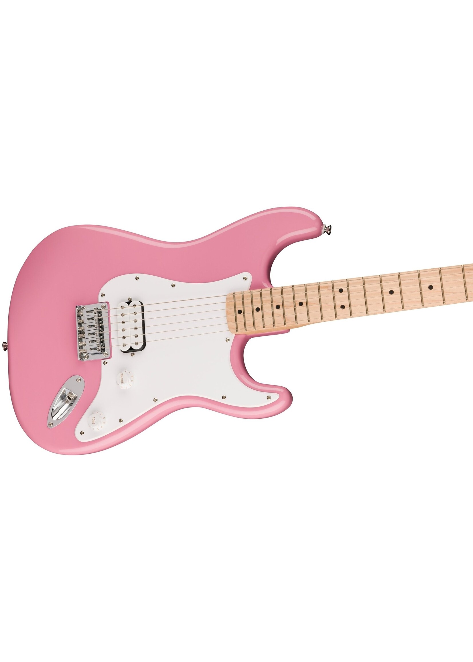 Squier Squier Sonic Stratocaster HT H, Maple Fingerboard, White Pickguard, Flash Pink