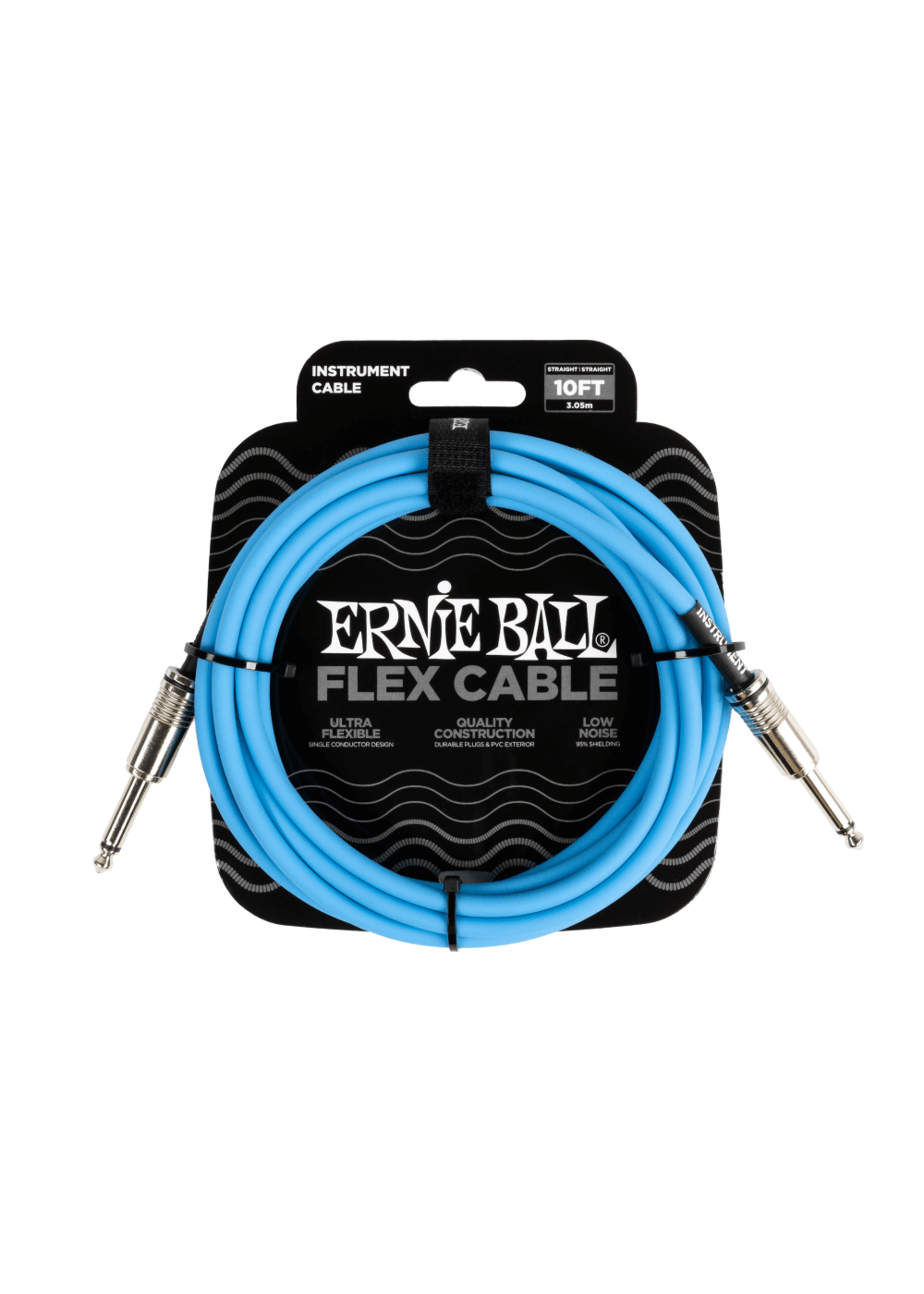Ernie Ball Ernie Ball P06412 Flex Instrument Cable ST/ST 10 Ft Blue