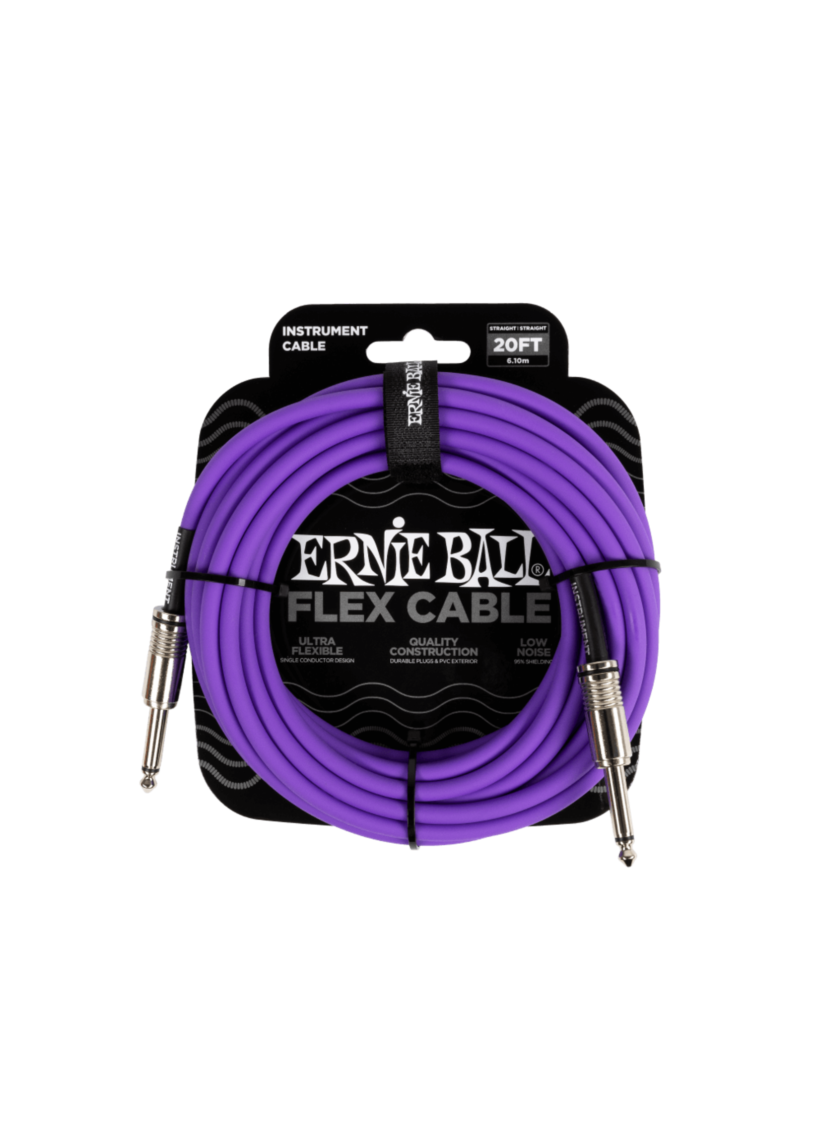 Ernie Ball Ernie Ball P06420 Flex Instrument Cable ST/ST 20 Ft Purple