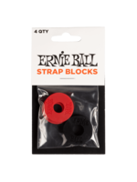 Ernie Ball Ernie Ball P04603 Strap Blocks Red and Black 4 Pack