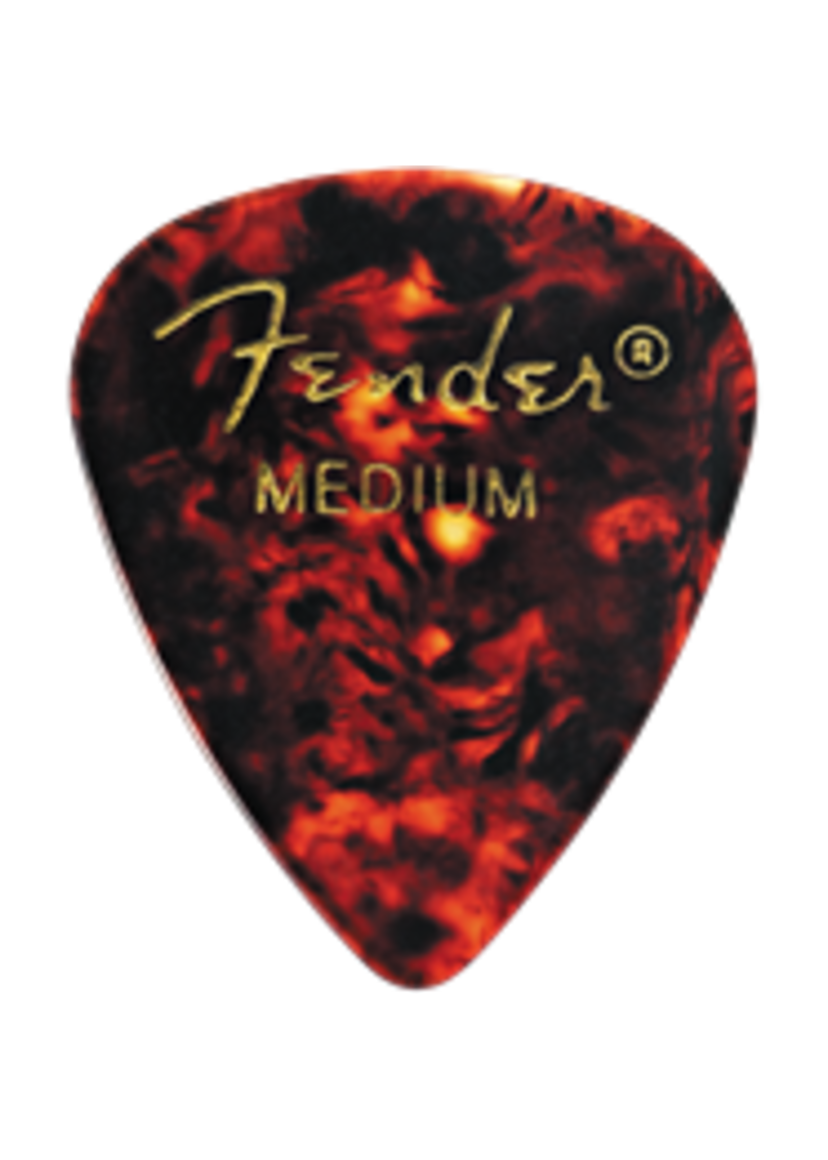 Fender Fender 1980351800 351 Classic Celluloid Guitar Picks Tortoise Shell, 351 Shape, Medium (12pack)