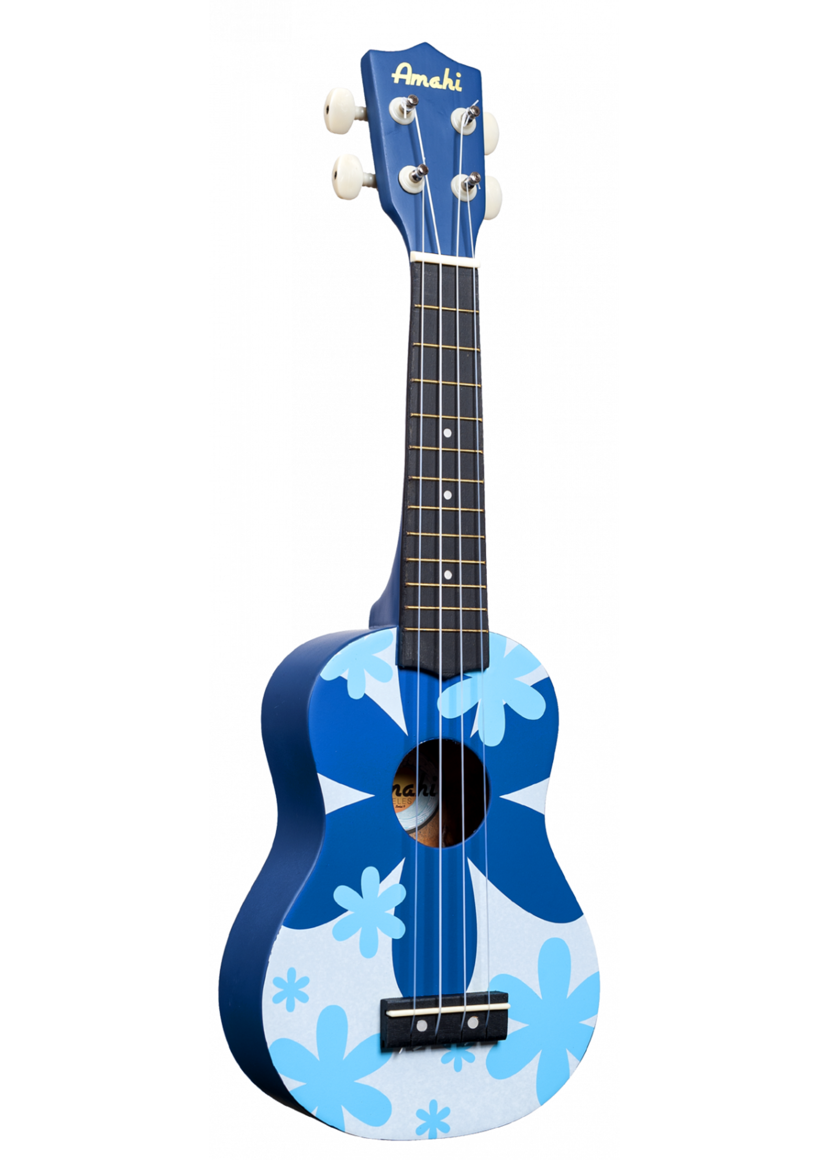 Amahi Amahi DDUK8 Ukulele with Blue Flower Design