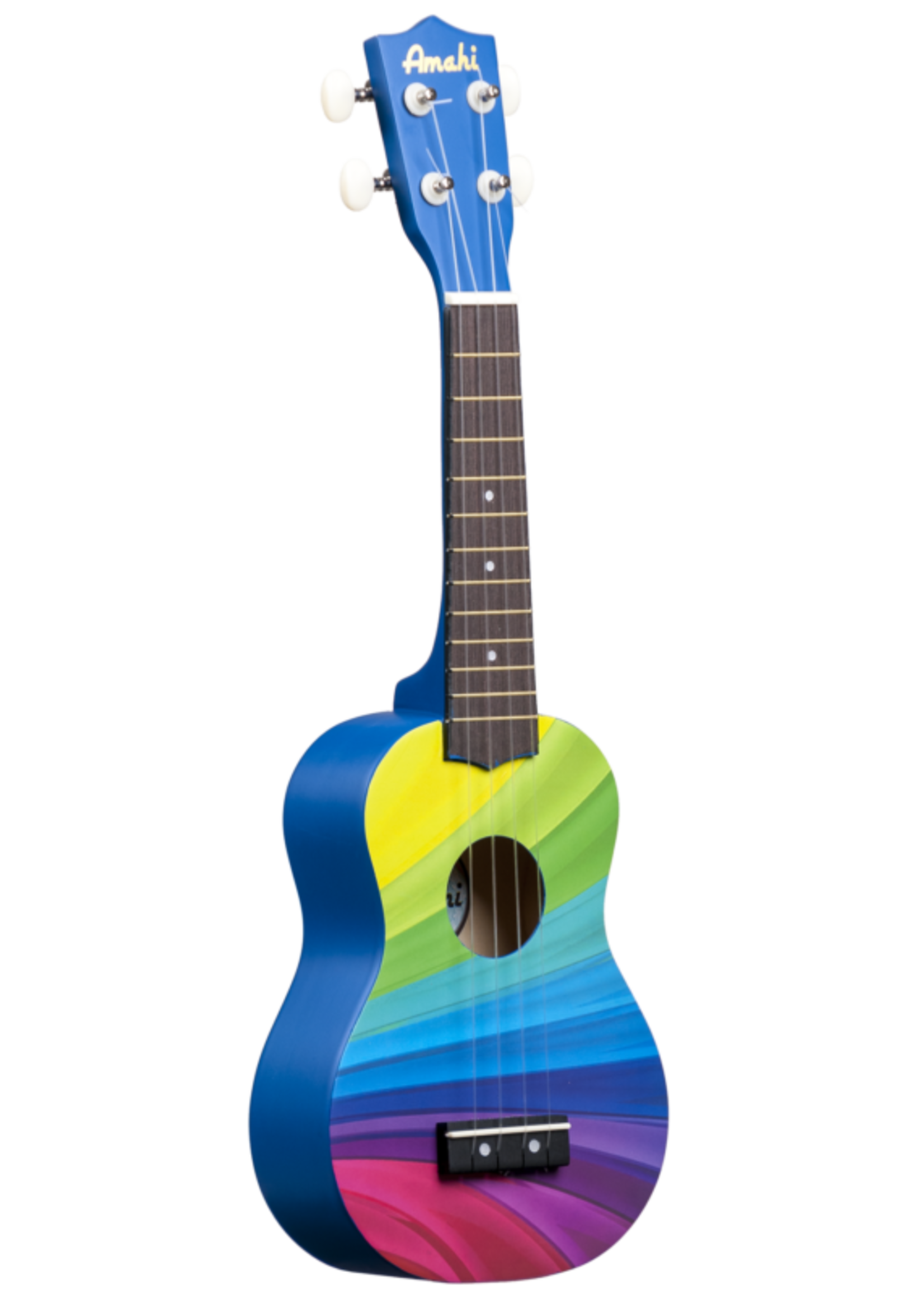 Amahi Amahi DDUK10 Soprano Ukulele Wavy Rainbow Tropical Series
