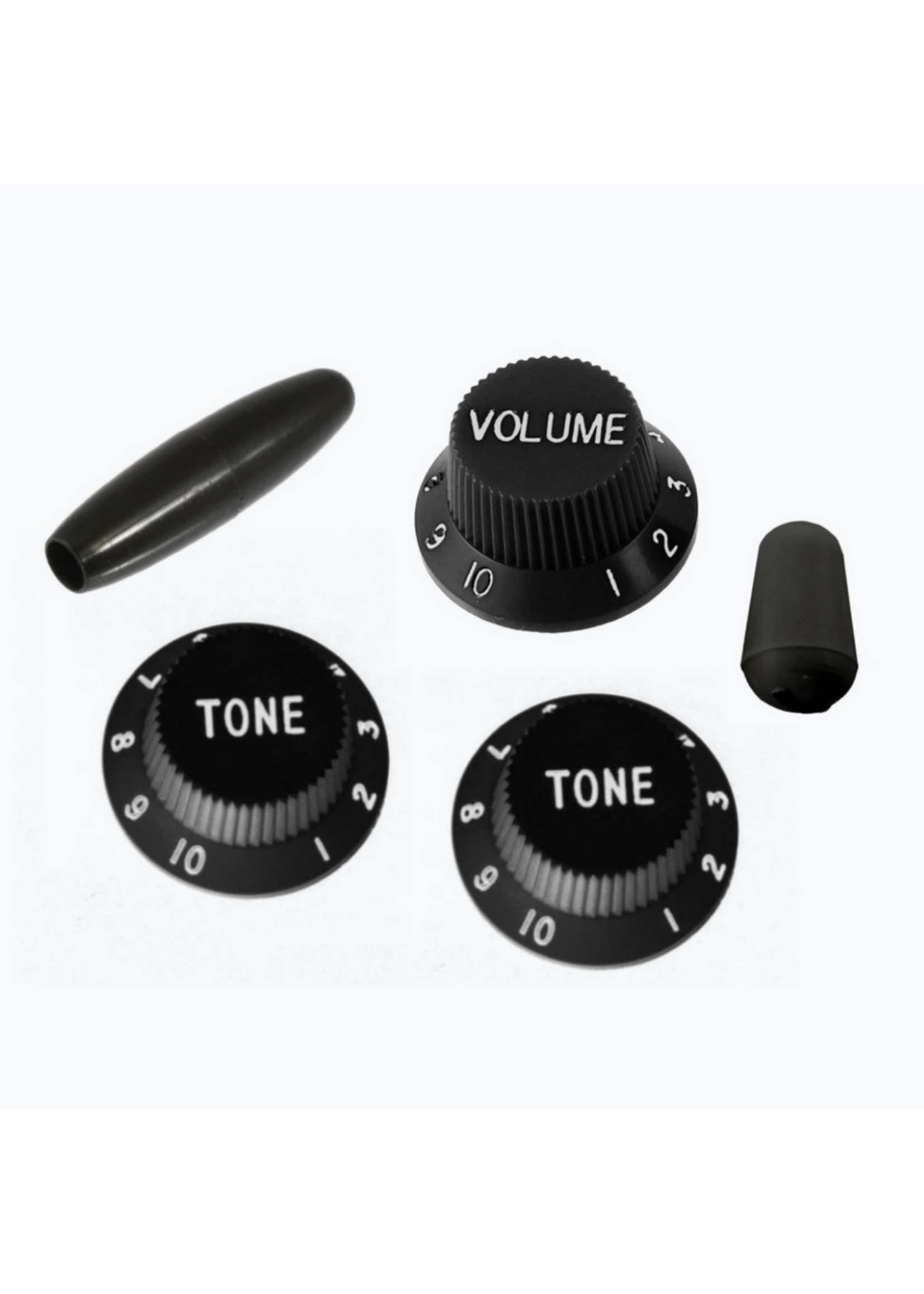 All Parts All Parts PK-0178-023 PK-0178 Complete Knob Set for Stratocaster® Black