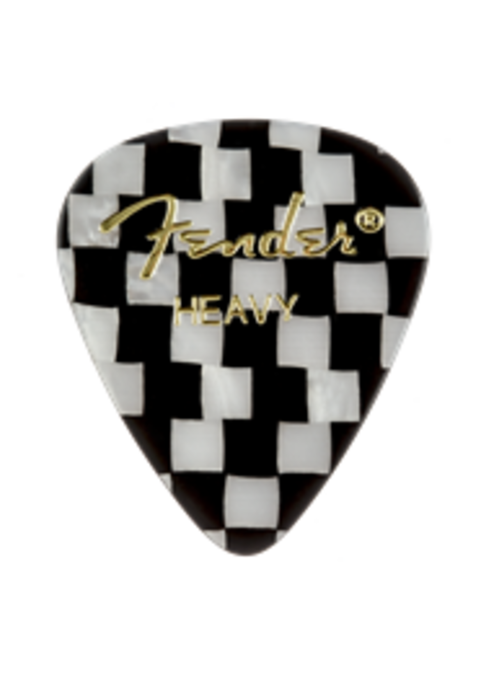 Fender Fender 1980351303 351 Shape Graphic Celluloid Guitar Picks, Heavy, Checkerboard, 12-Pack