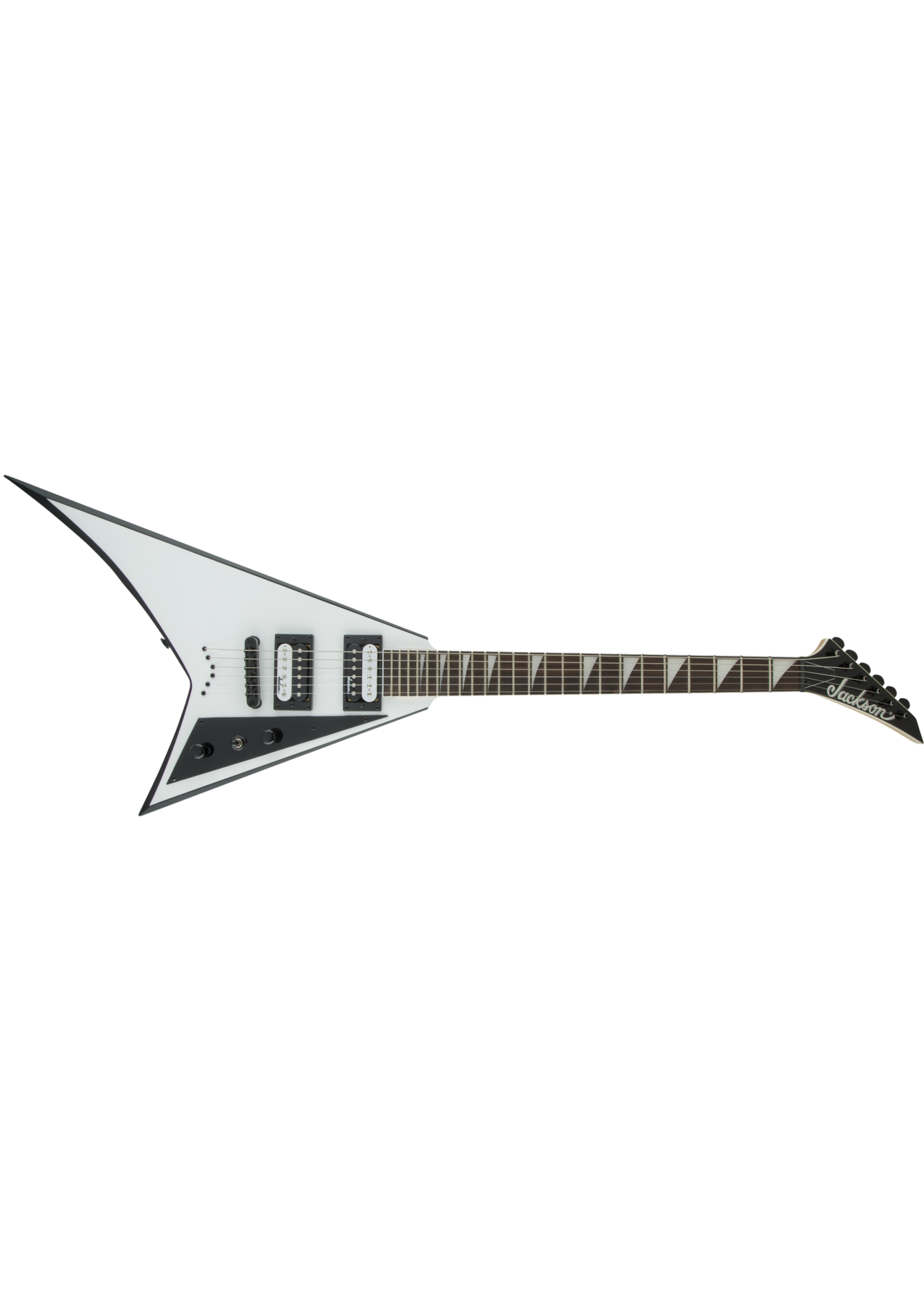 Jackson Jackson 2910127577 JS Series Rhoads JS32T, Amaranth Fingerboard, White with Black Bevels