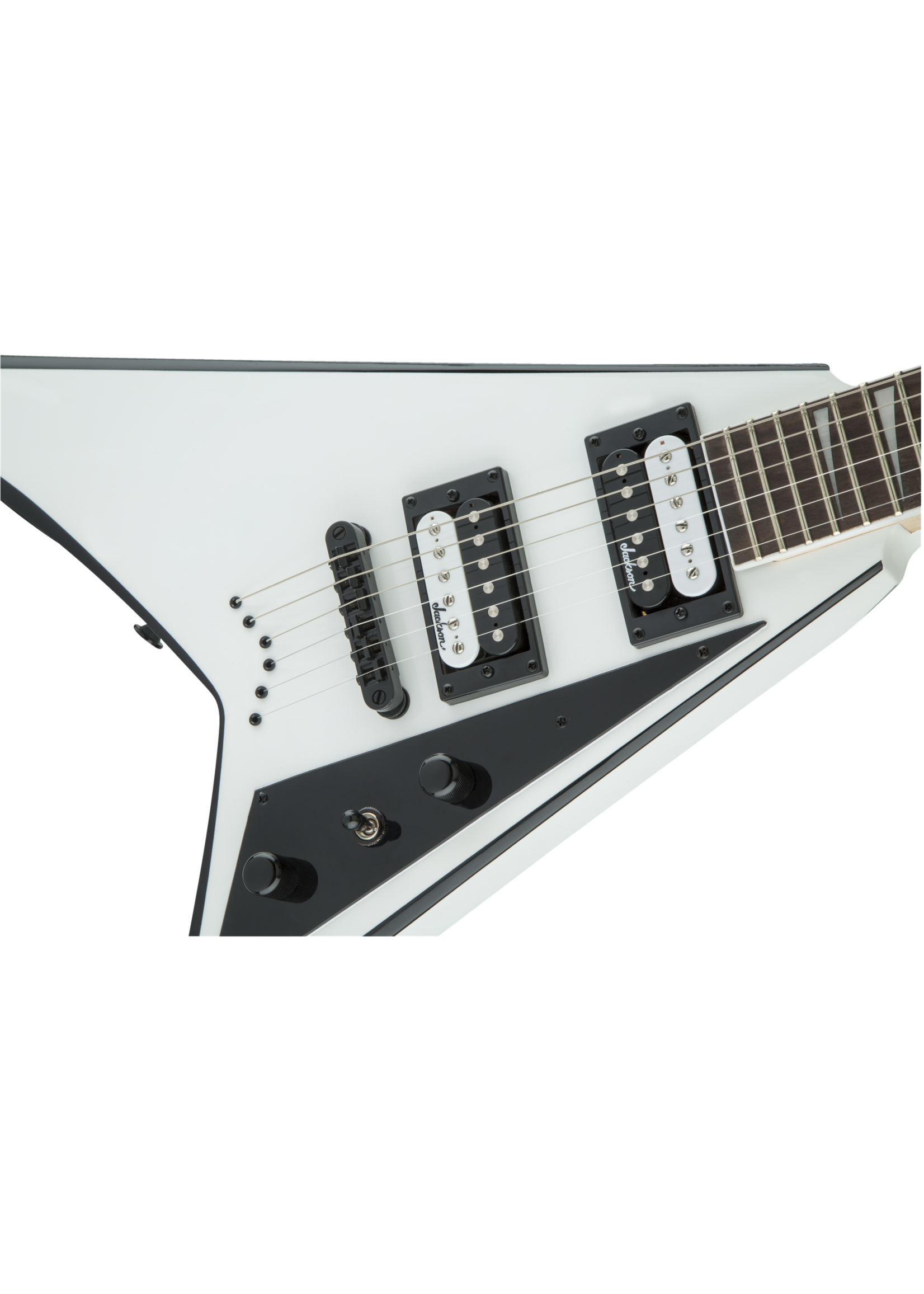 Jackson Jackson 2910127577 JS Series Rhoads JS32T, Amaranth Fingerboard, White with Black Bevels