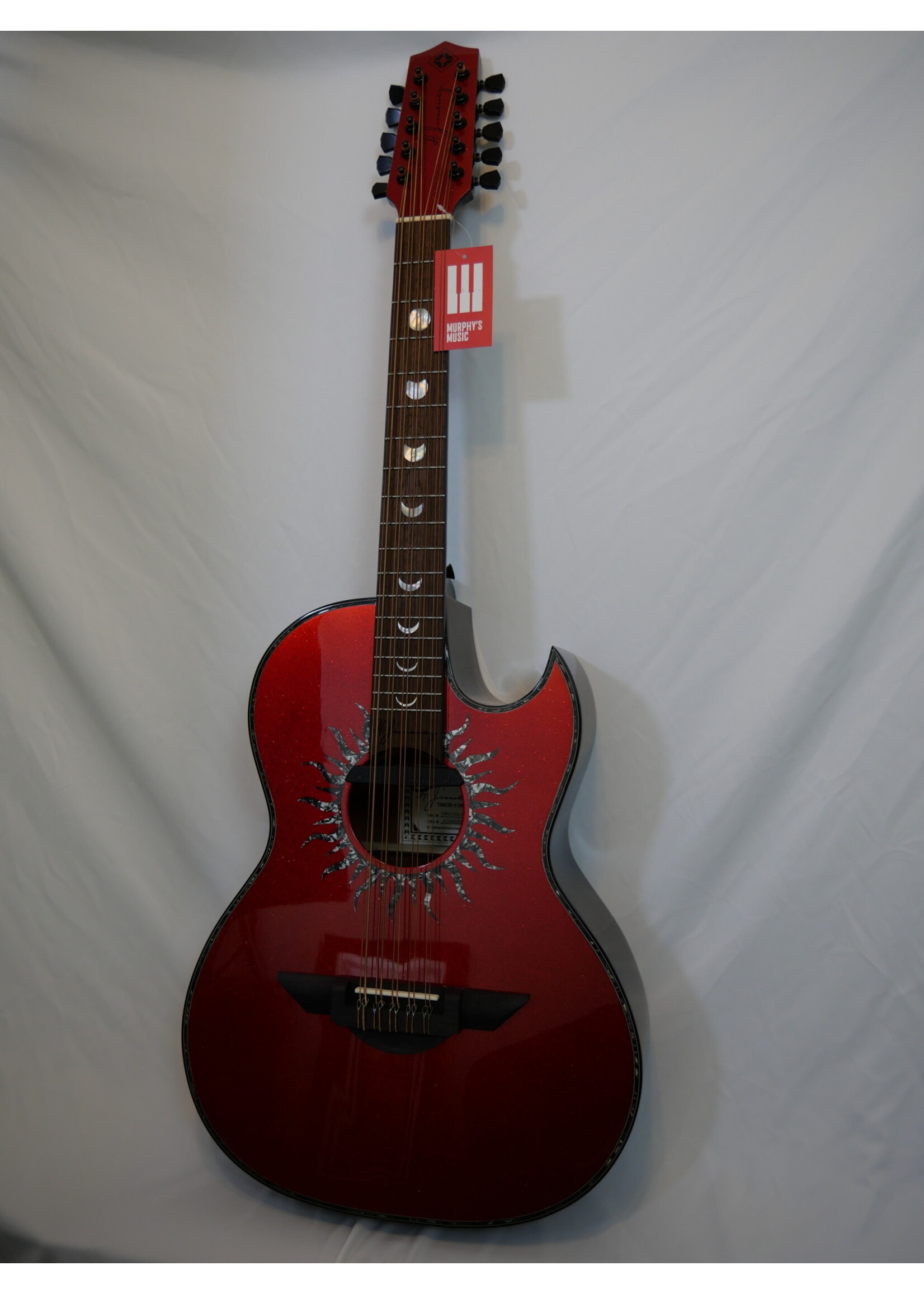 H. Jimenez H. Jimenez LBQ1GXE-AN Bajo Quinto Acoustic Electric, Antares - Red Sparkle w/HS case