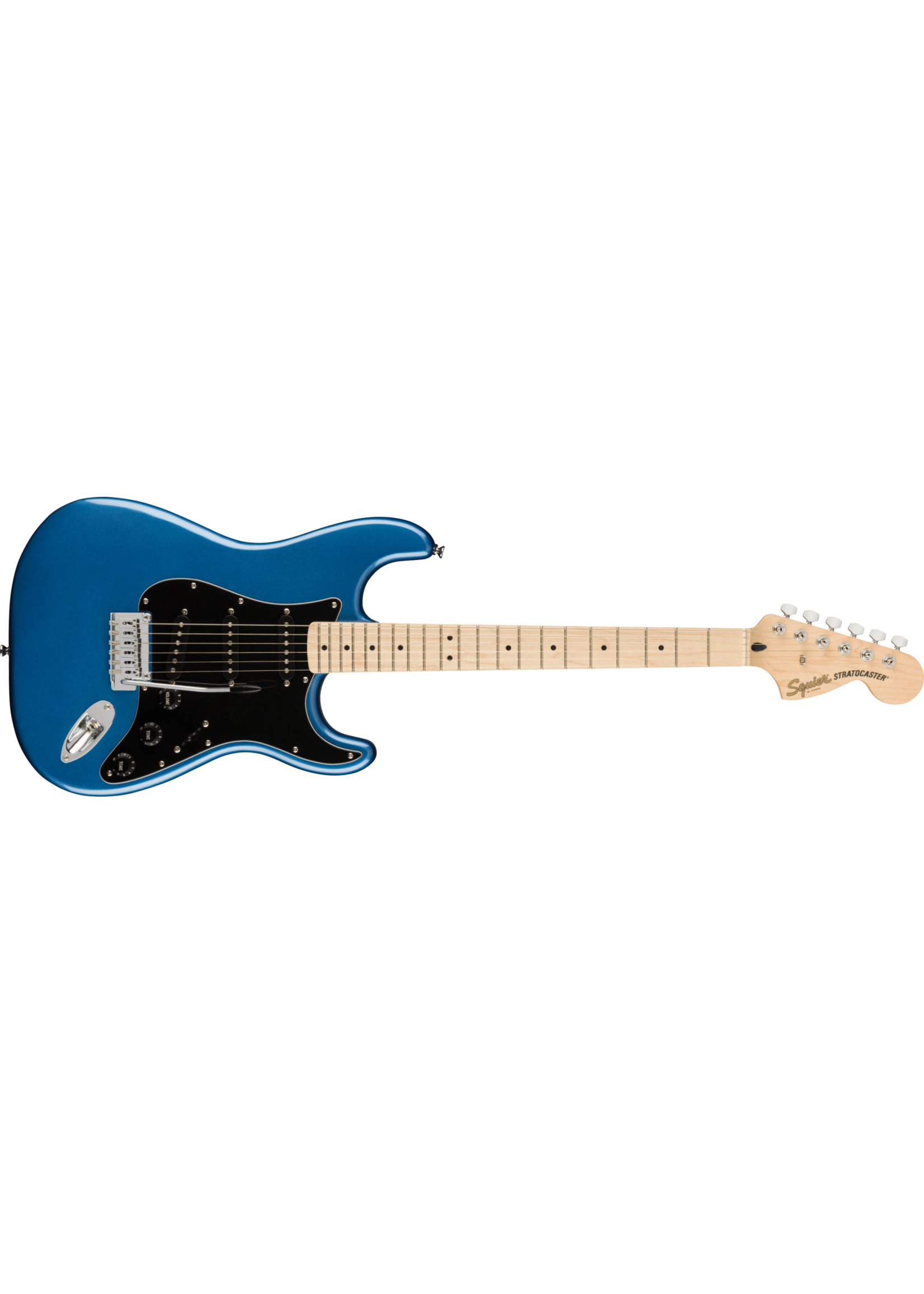 Squier Squier 0378003502 Affinity Series Stratocaster, Maple Fingerboard, Black Pickguard, Lake Placid Blue