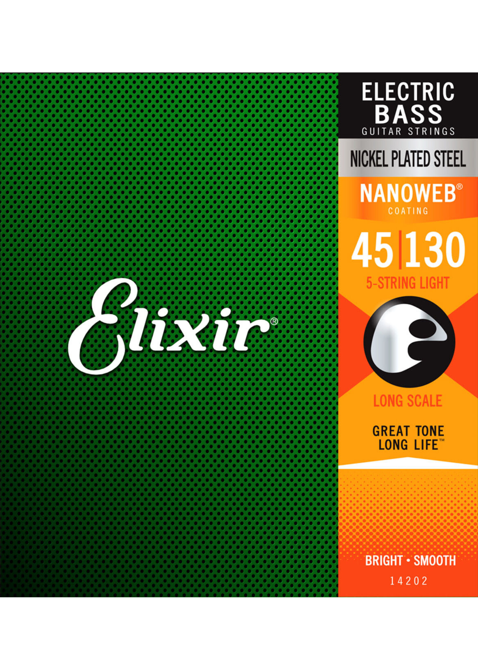 Elixir Elixir 14202 Long Scale Nanoweb 5 String Light Bass Strings