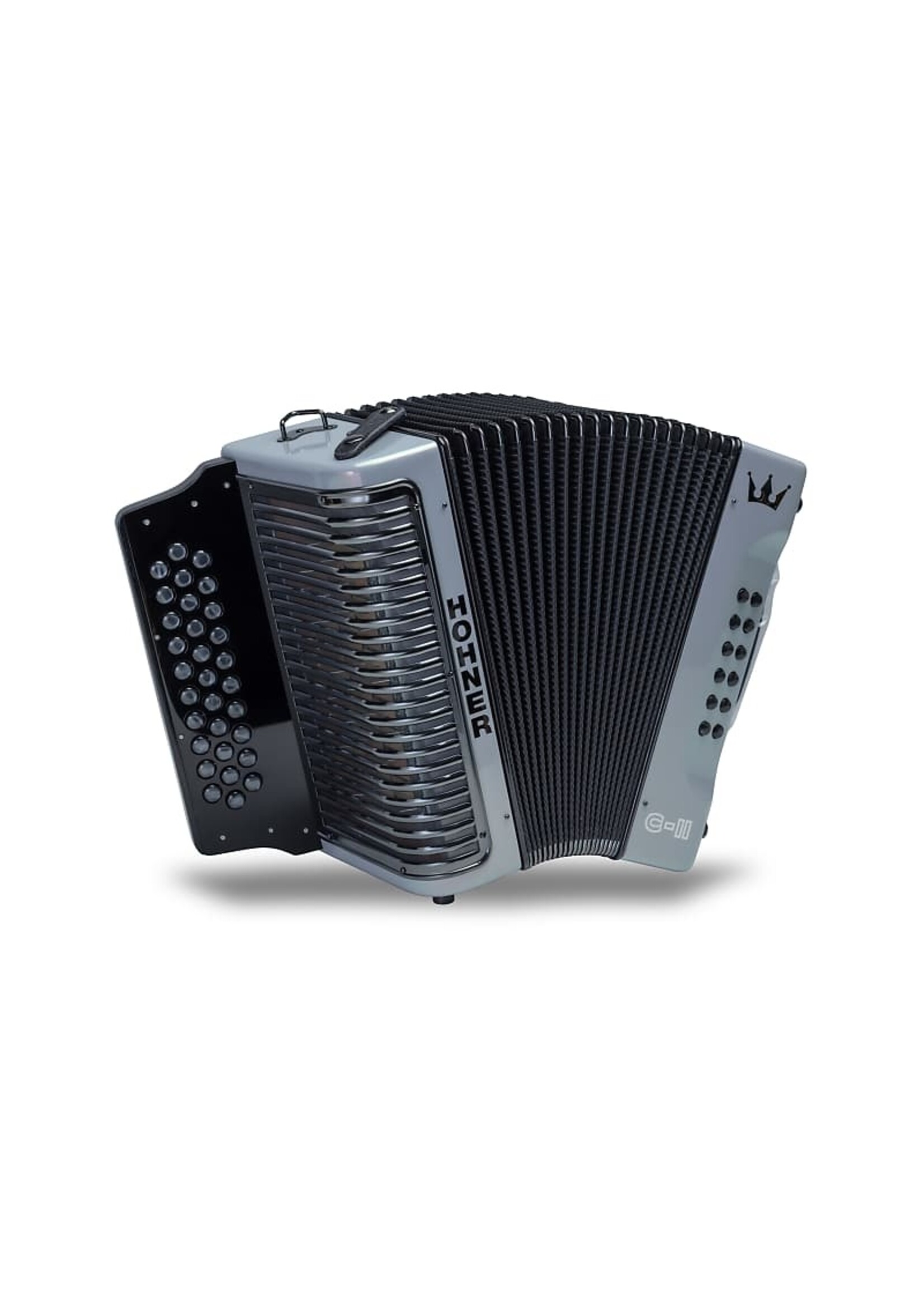 Hohner Hohner C-II FBbEb SVRB Diatonic Button Accordion - Silver Rainbow