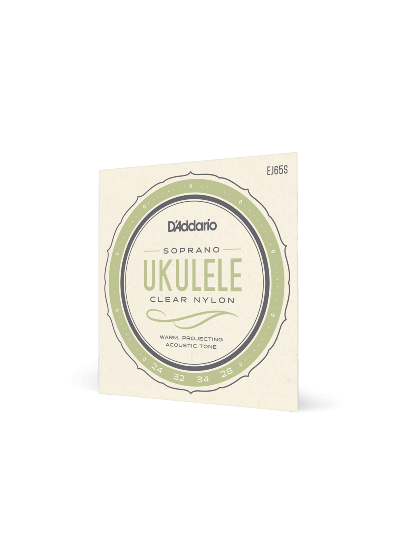D'Addario D'Addario EJ65S SET UKE CLEAR NYLON SOPRANO