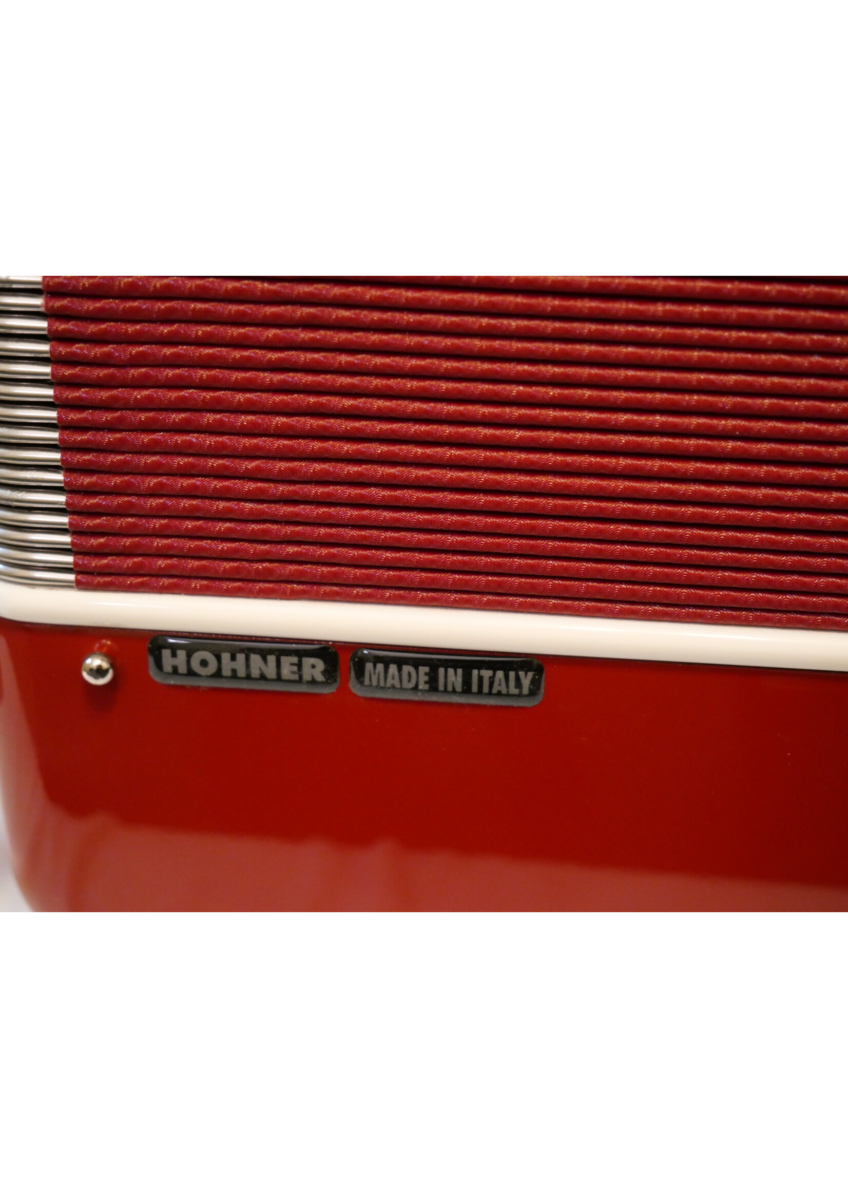 Hohner Hohner Anacleto Rey del Norte TTS FBbEb/GCF Two-Tone Compact Accordion Red w/ White Buttons