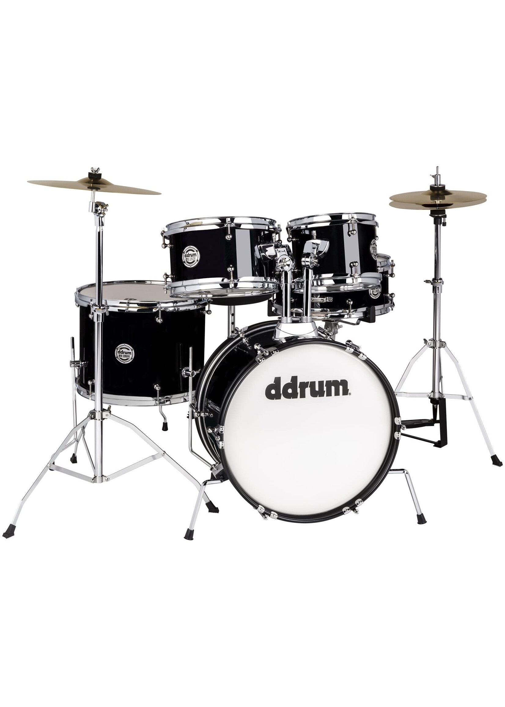 DDrum DDRUM D1 516 MB D1 Junior Complete Drum Kit with Throne, Midnight Black