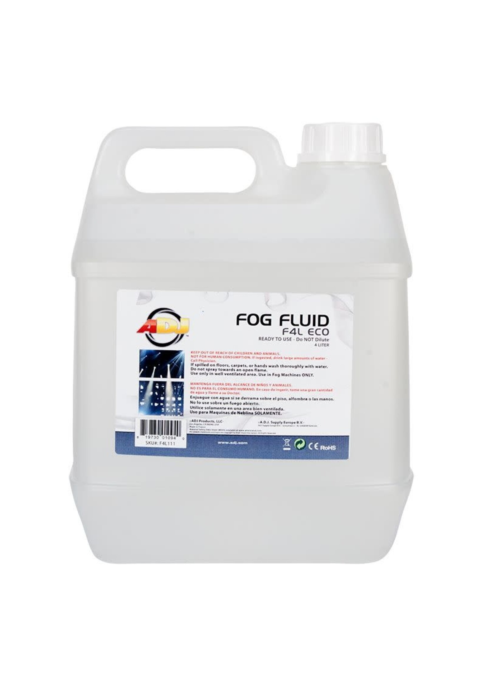 American DJ ADJ F4L111 ECO Water-based Fog Fluid - 1 Gallon