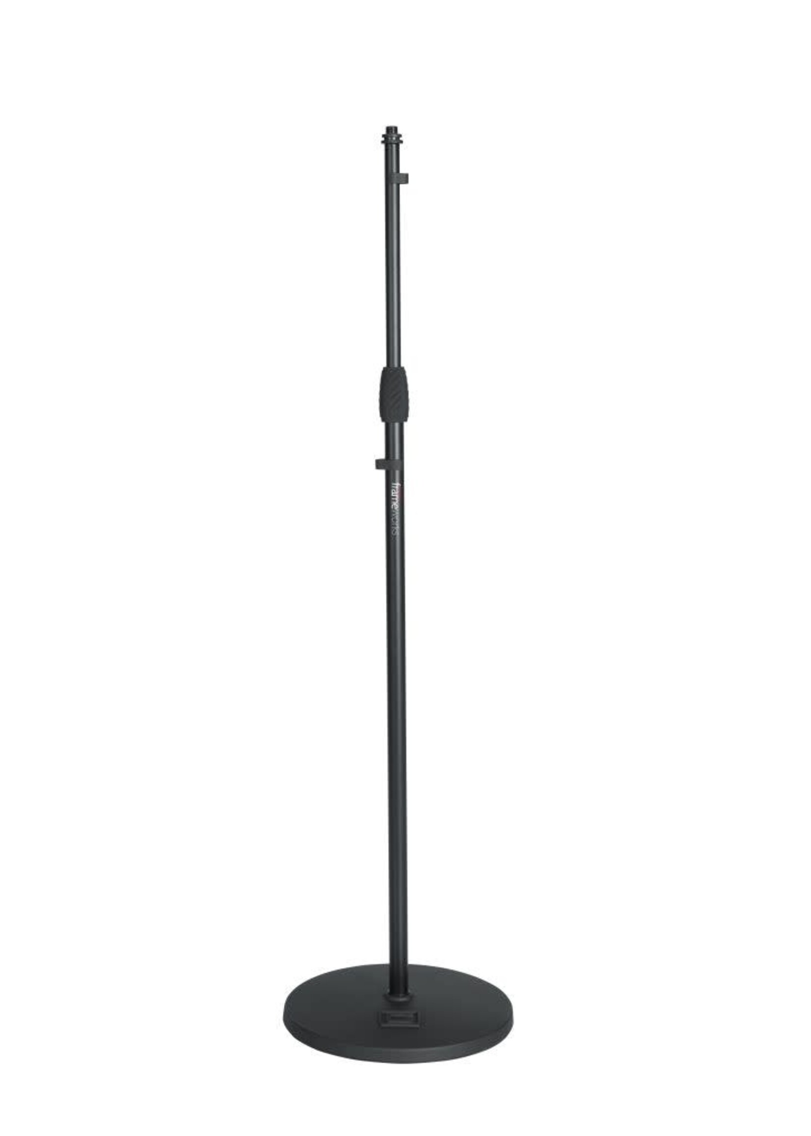 Gator Gator Frameworks GFW-MIC-1200 Roundbase Mic Stand w/ 12" Round Base & Standard Twist Clutch