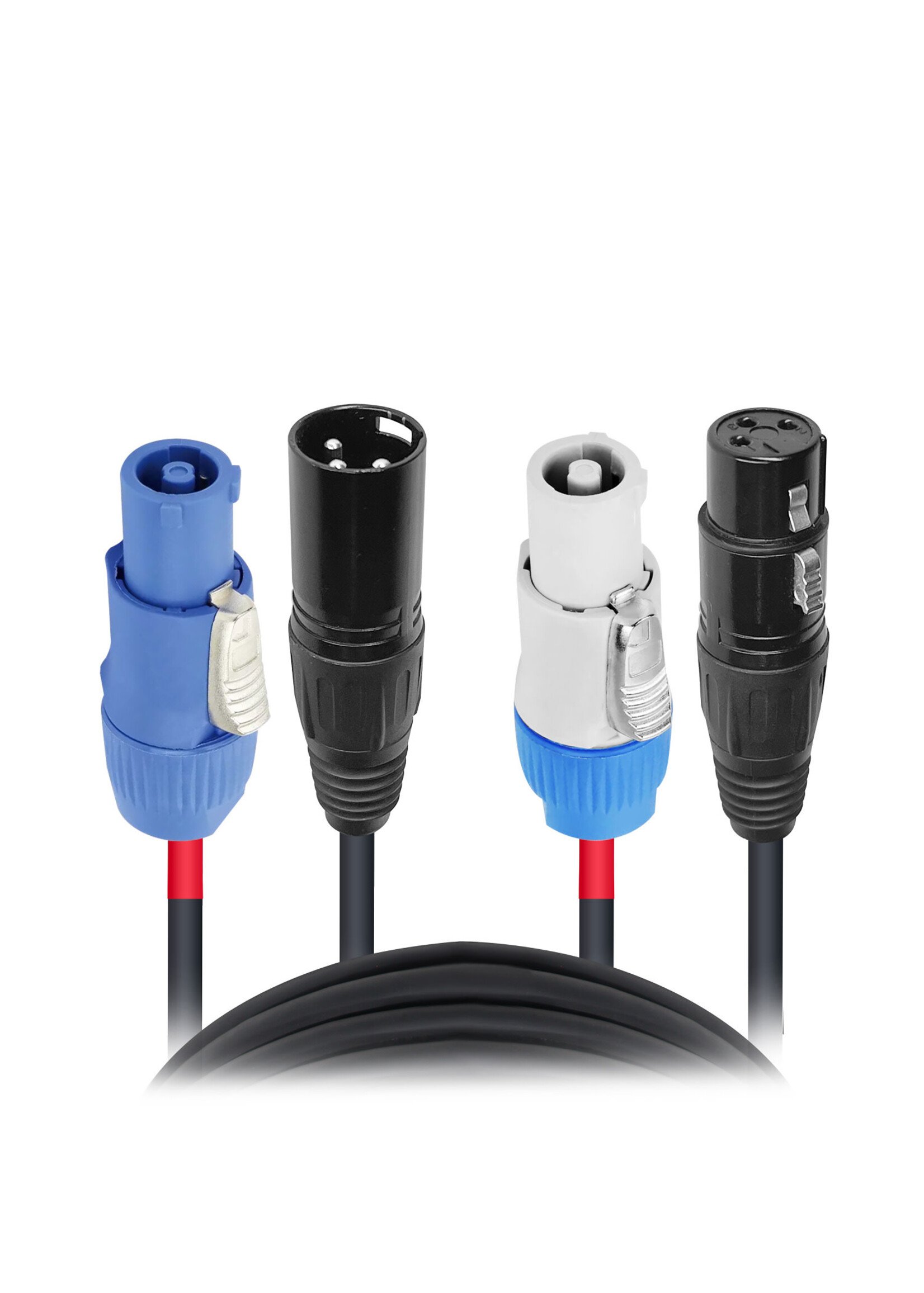 ProX ProX XC-PWC14-DMX03 3FT Jumper Powercon® and XLR Link Cable