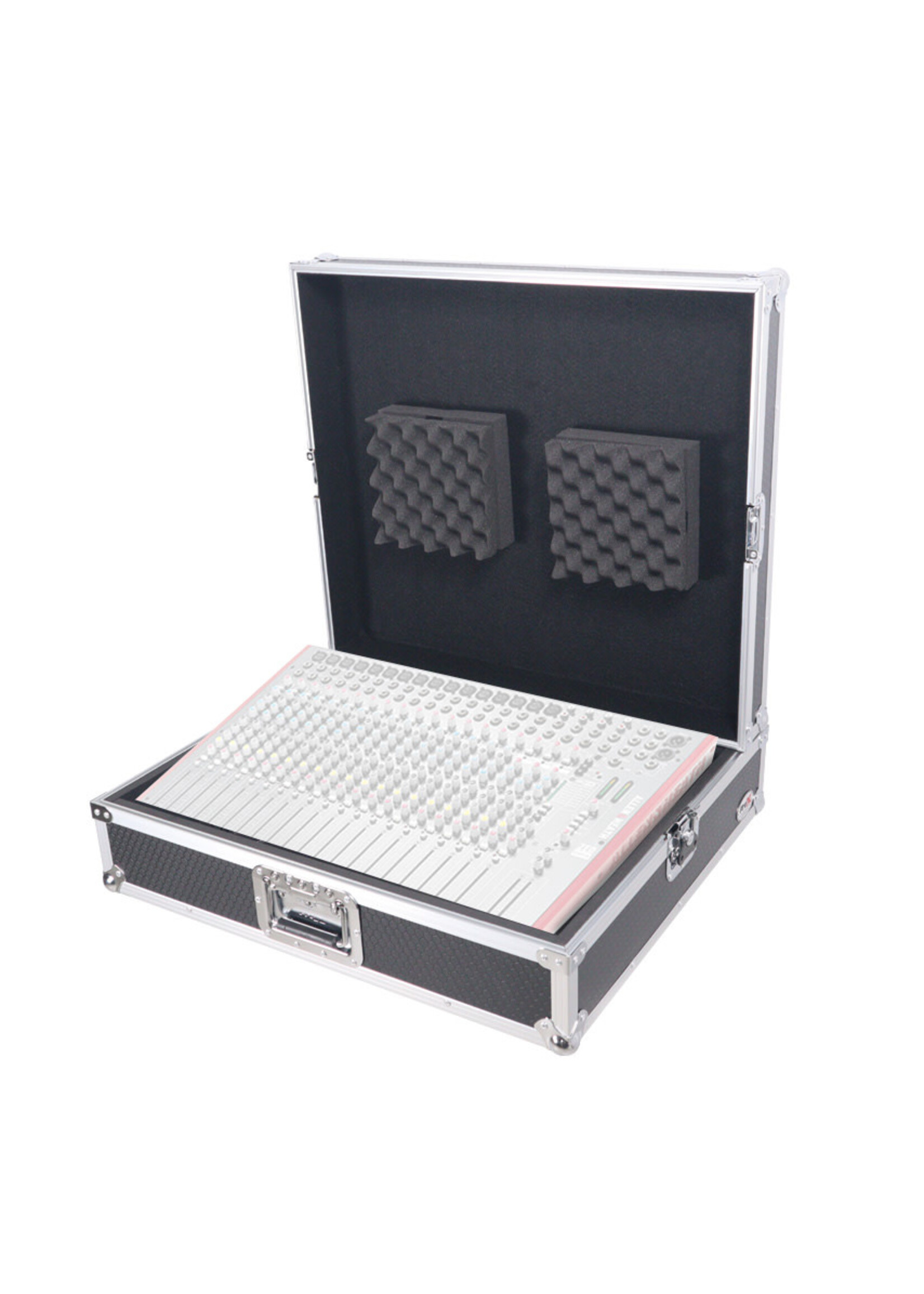 ProX ProX XS-UMIX2620 Universal Mixer Road Case for A&H ZED-22FX MACKIE PROFX 22V3 ONYX24 with Diced Foam Fits up to 26"x 20" Mixers