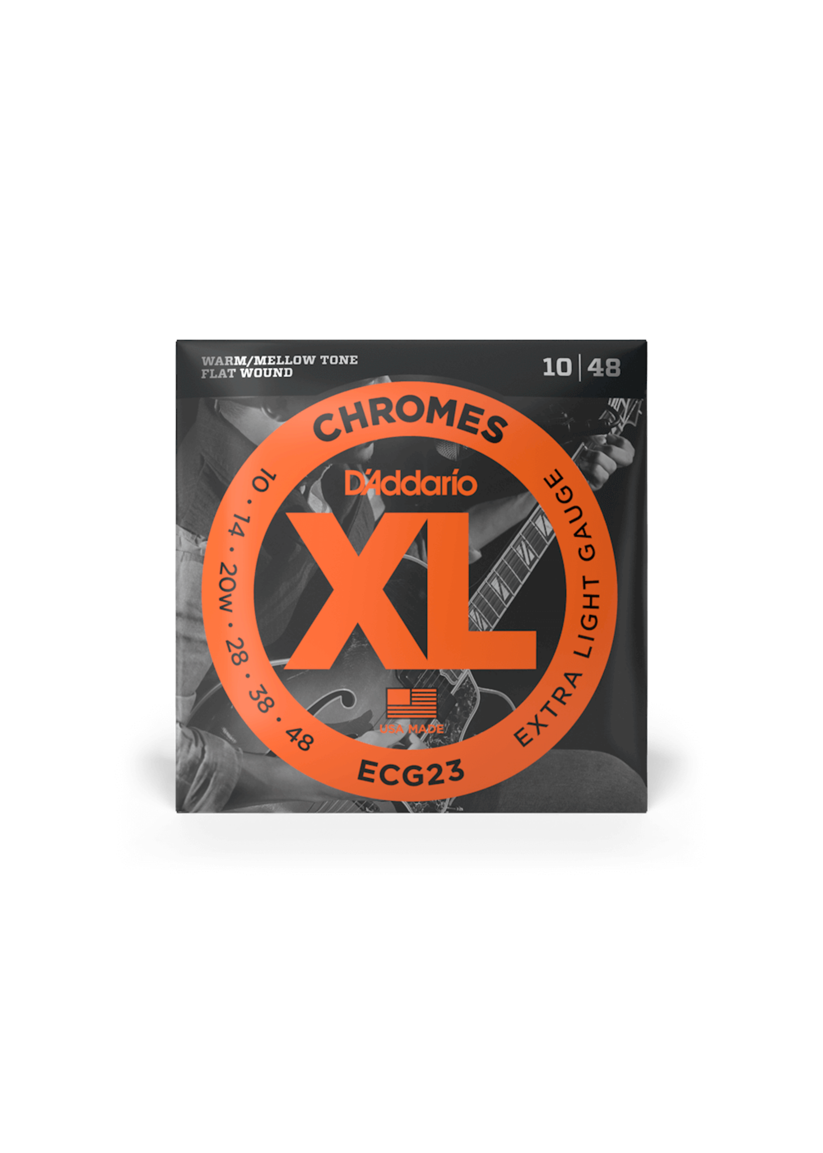 D'Addario D'Addario ECG23 Chromes Flat Wound, Extra Light, 10-48
