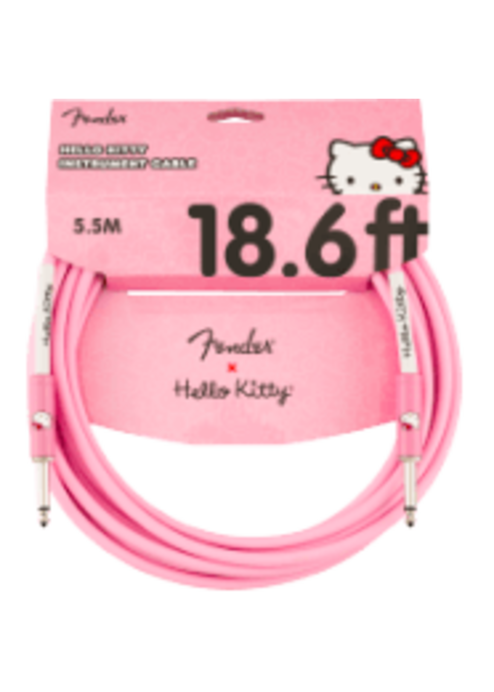 Fender Fender 0990818156 x Hello Kitty 18.6' Instrument Cable, Pink