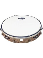 Stagg Stagg TAB-110P/WD 10" Tunable Plastic Tambourine w/ 1 Row of Jingles, Wood Color
