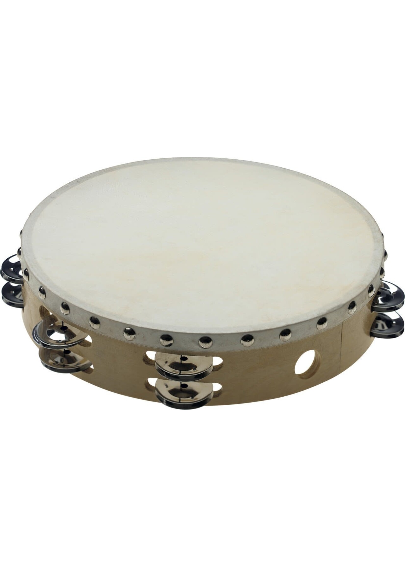 Stagg Stagg STA-1210 10" Pretuned Tambourine 2 Rows of Jingles, Wood