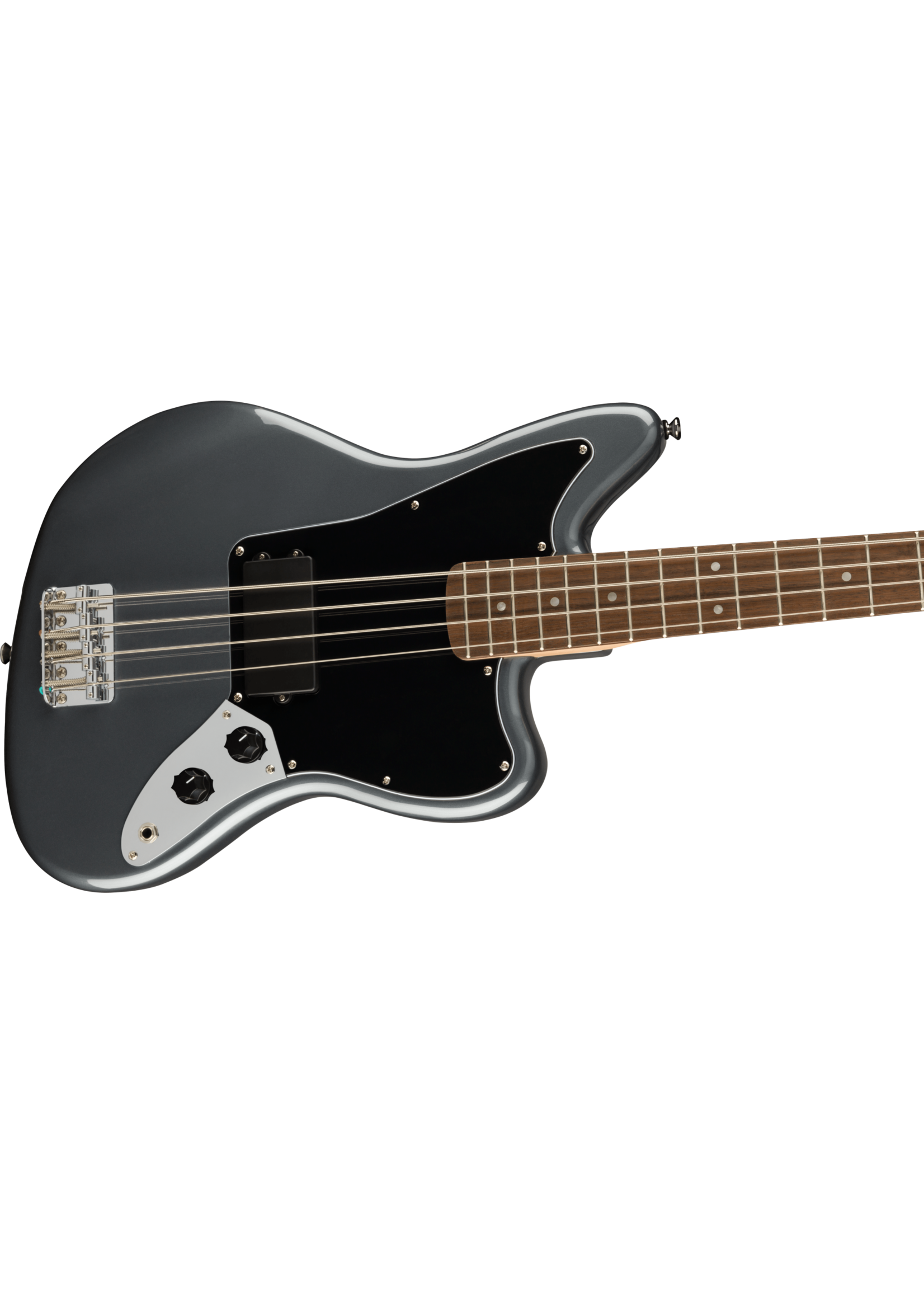 Squier Squier 0378501569 Affinity Series Jaguar Bass H, Laurel Fingerboard, Black Pickguard, Charcoal Frost Metallic