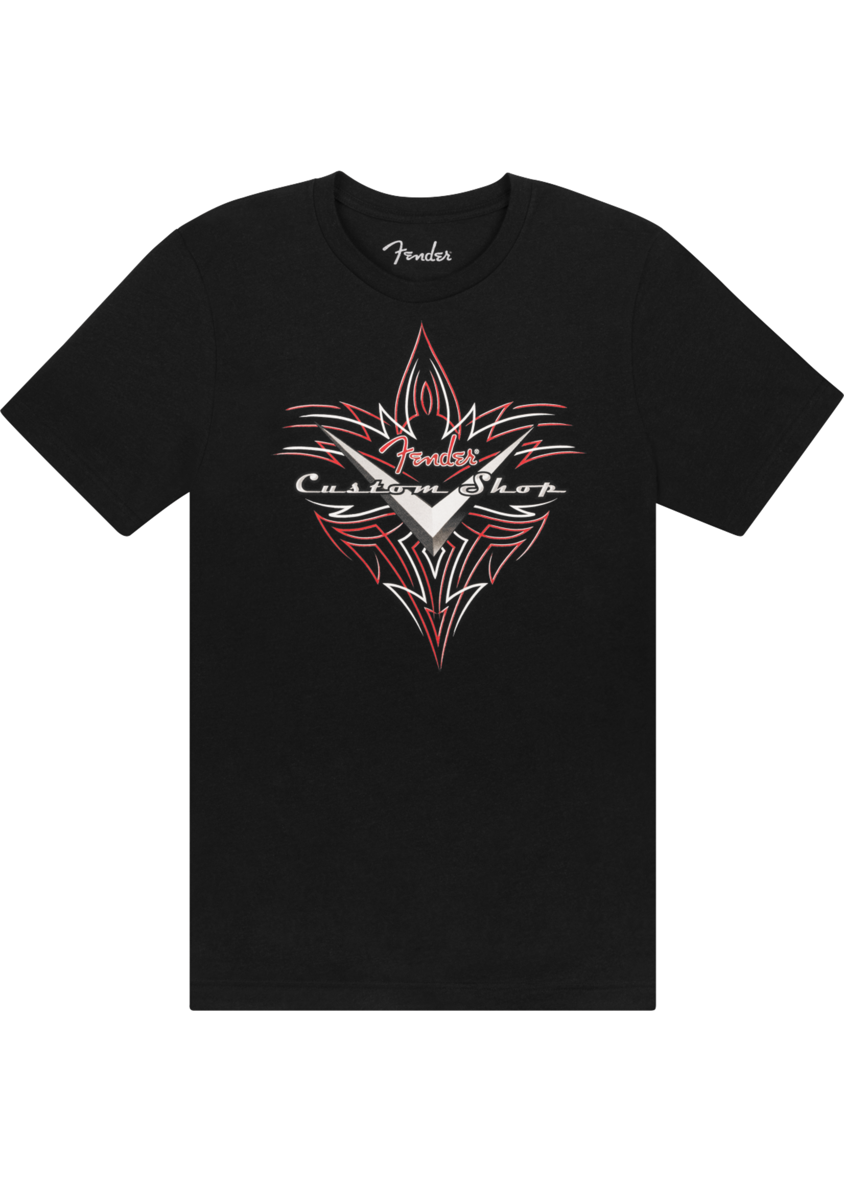 Fender Fender 9191359506 Custom Shop Pinstripe T-Shirt, Black, Large