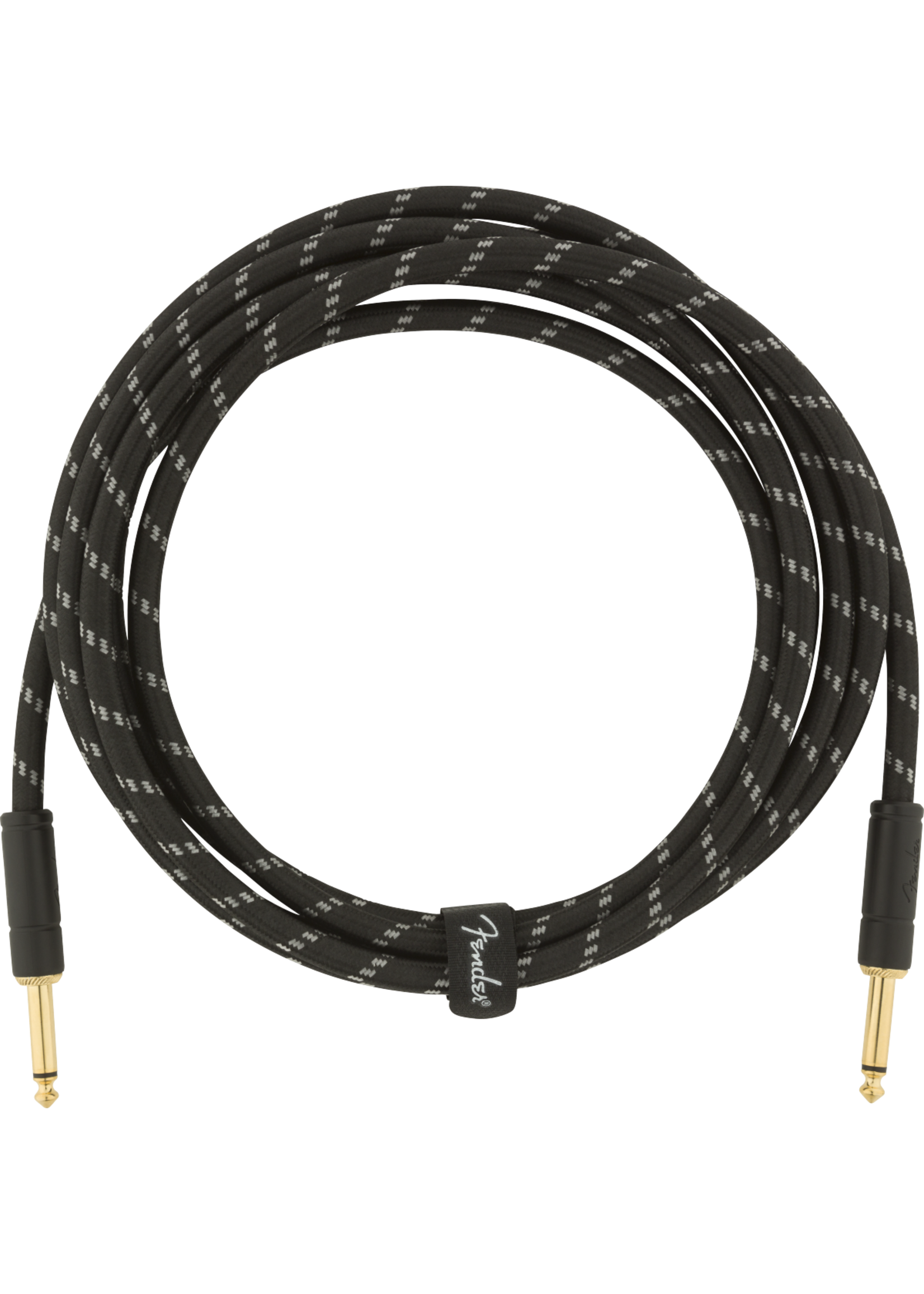 Fender Fender 0990820092 Deluxe Series Instrument Cable, Straight/Straight, 10', Black Tweed