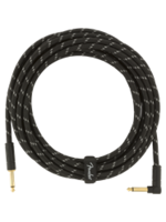 Fender Fender 0990820079 Deluxe Series Instrument Cable, Straight/Angle, 18.6', Black Tweed