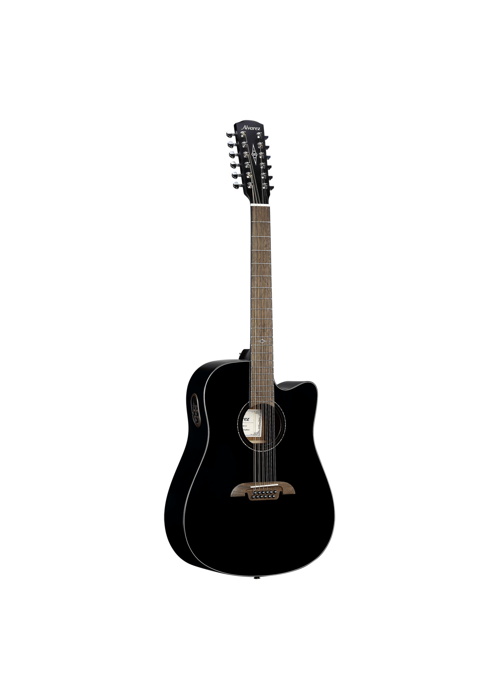 Alvarez Alvarez AD60ce 12-String Black Artist Dreadnought Acoustic Electric Guitar 12-String w/Cutaway