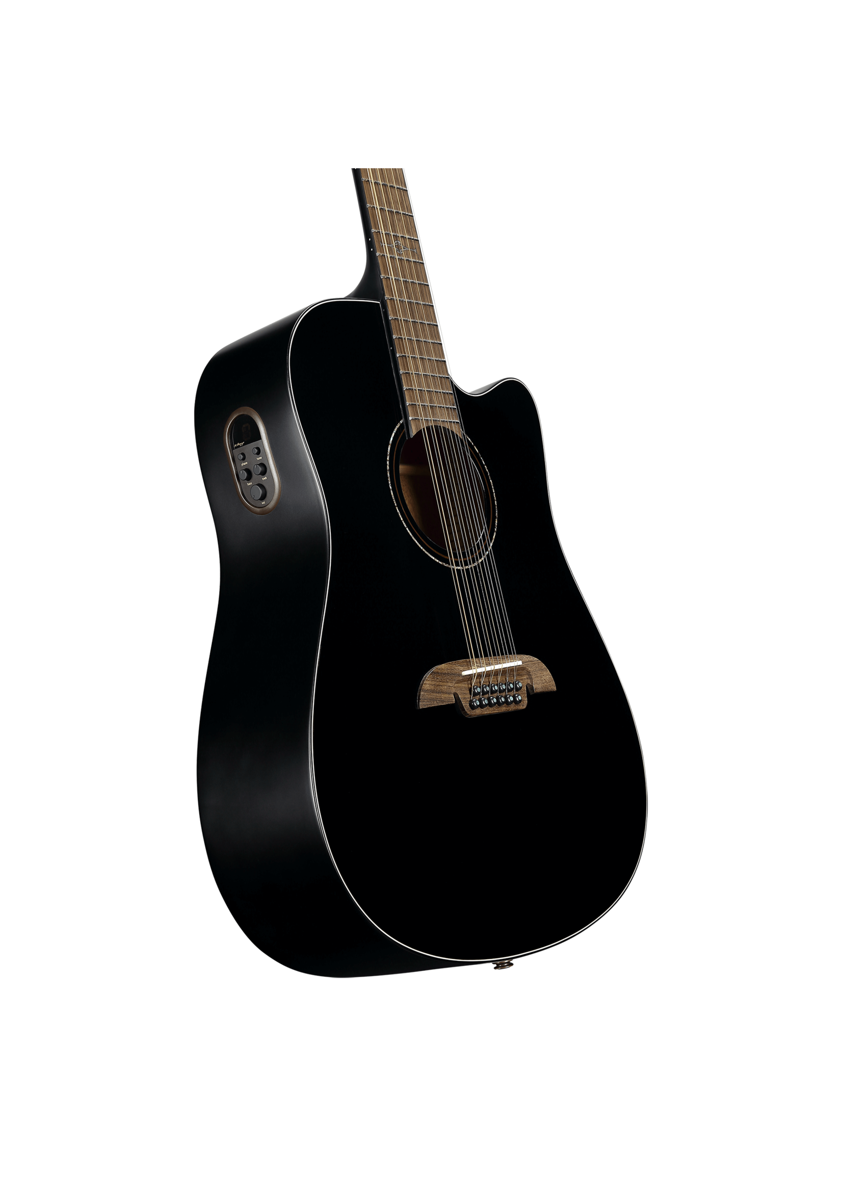Alvarez Alvarez AD60ce 12-String Black Artist Dreadnought Acoustic Electric Guitar 12-String w/Cutaway