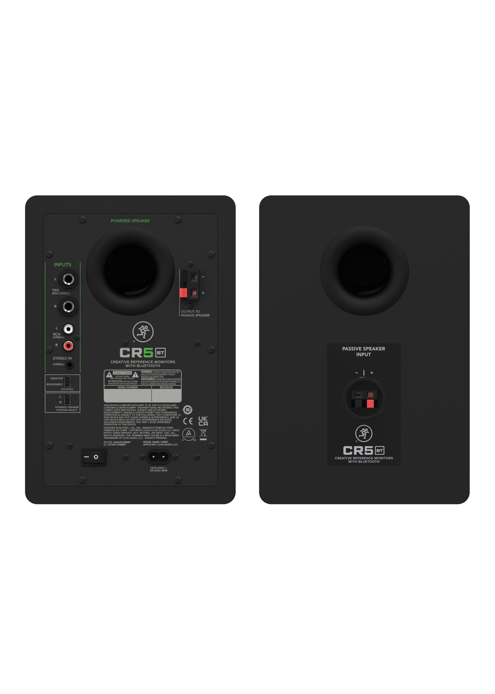 Mackie Mackie CR5BT Creative Reference Powered 5" Studio Monitors with Bluetooth (Pair, Black)