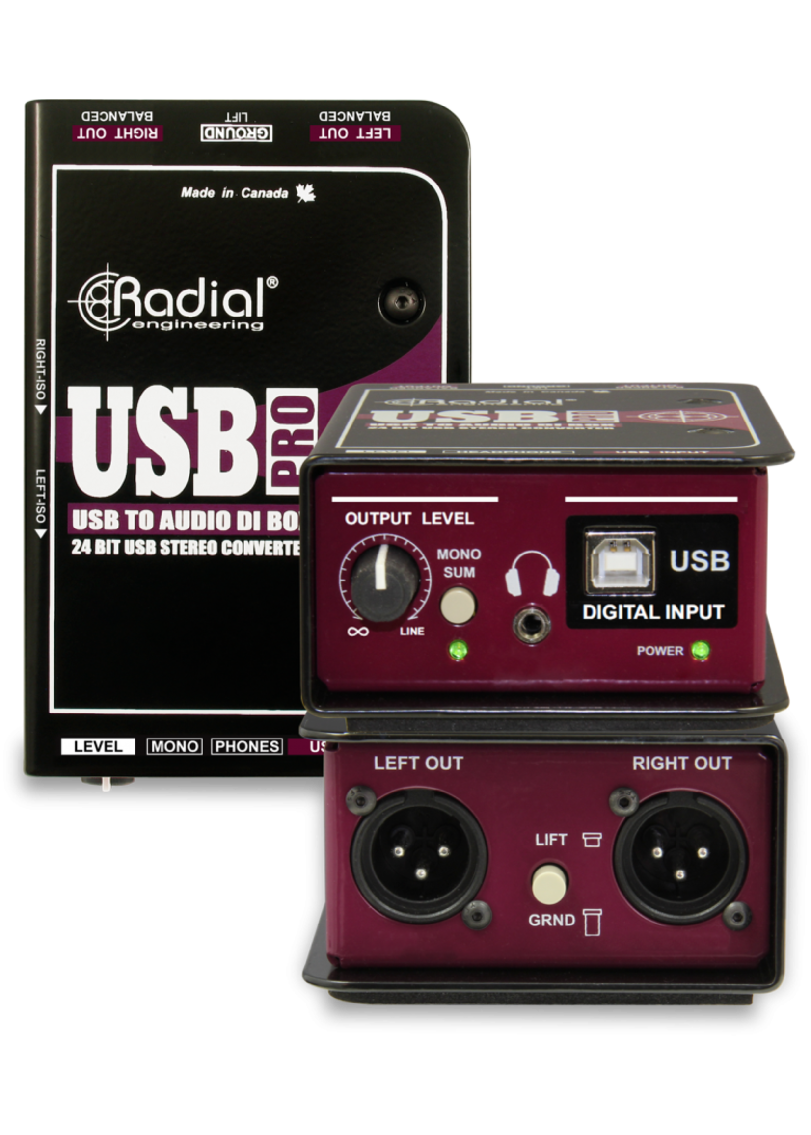 Radial engineering Radial R800105000 USB-Pro 2-channel Direct Box