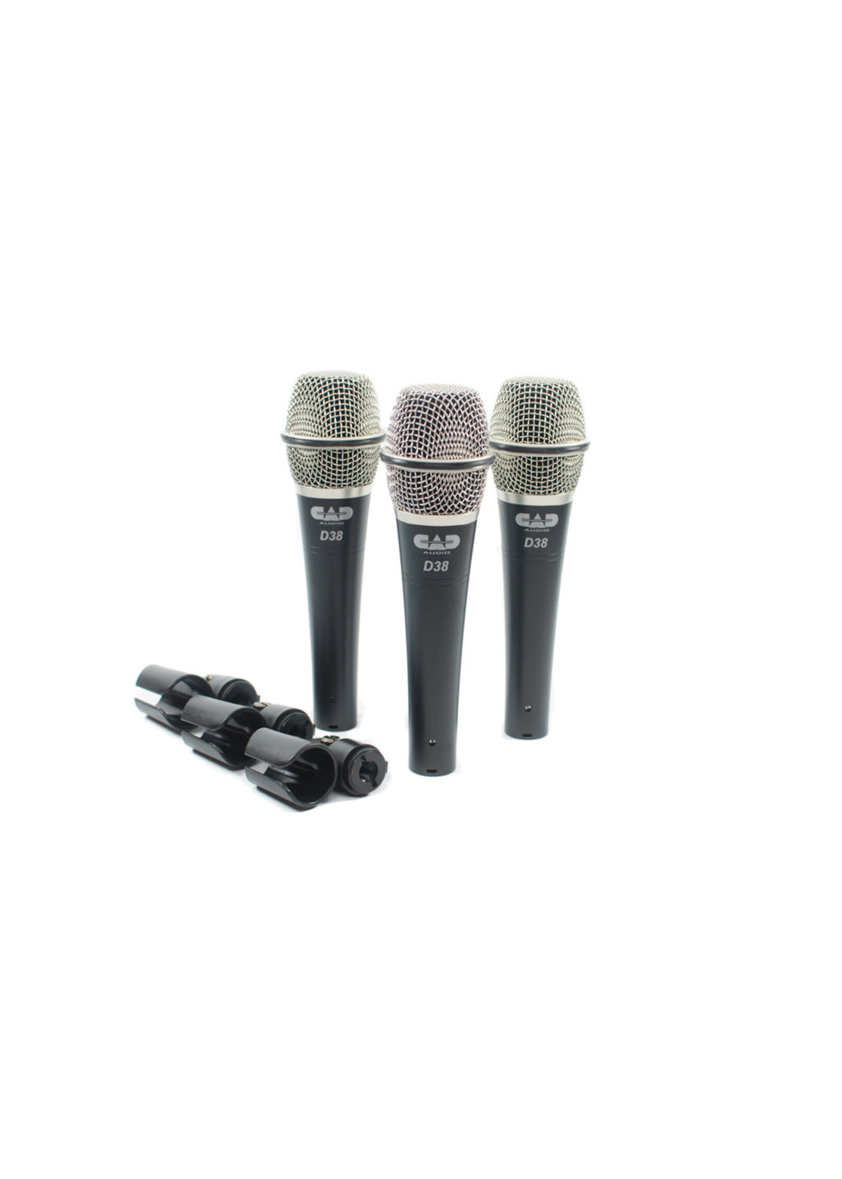 CAD CAD Audio D38X3 Pack of 3 D38 Supercardioid Dynamic Instrument Microphone