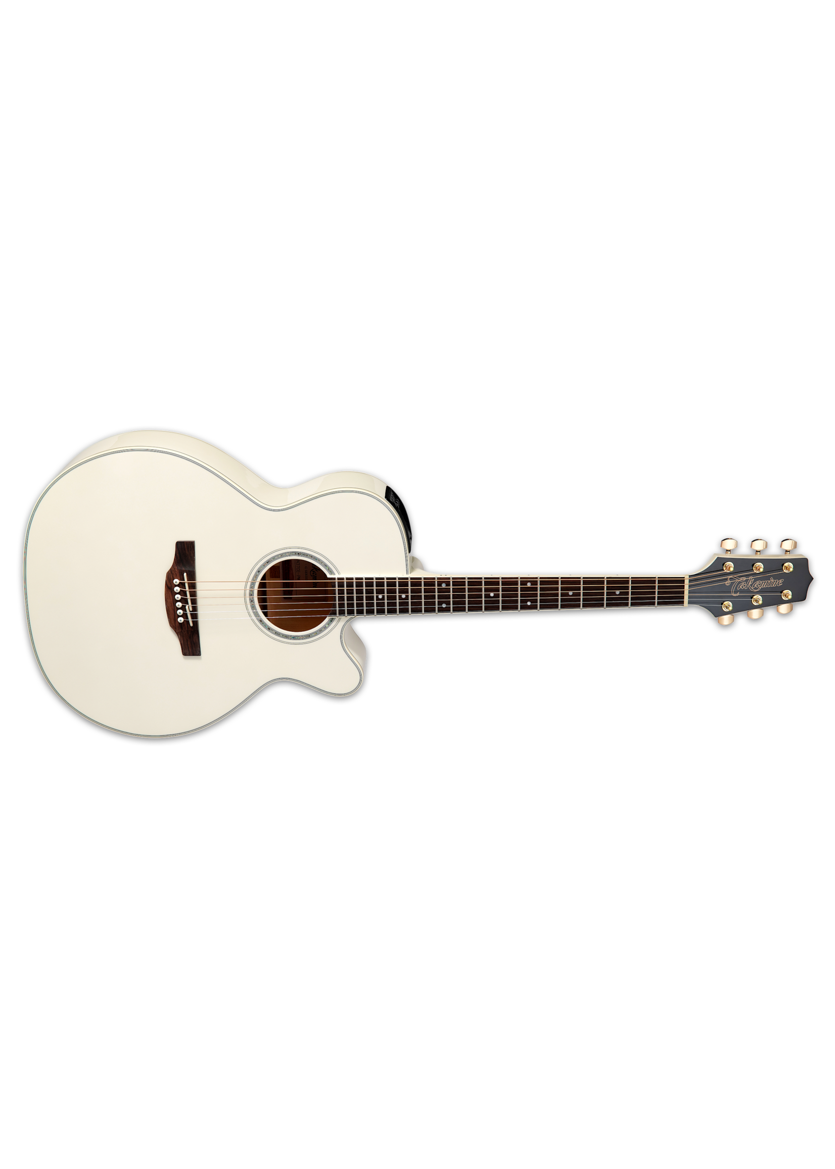 Takamine Takamine GN37CE PW NEX Cutaway Acoustic-Electric Guitar, w/ Gig Bag, Pearl White