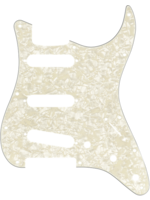 Fender Fender 0992140001 Pickguard, Stratocaster S/S/S, 11-Hole Mount, Aged White Pearl, 4-Ply
