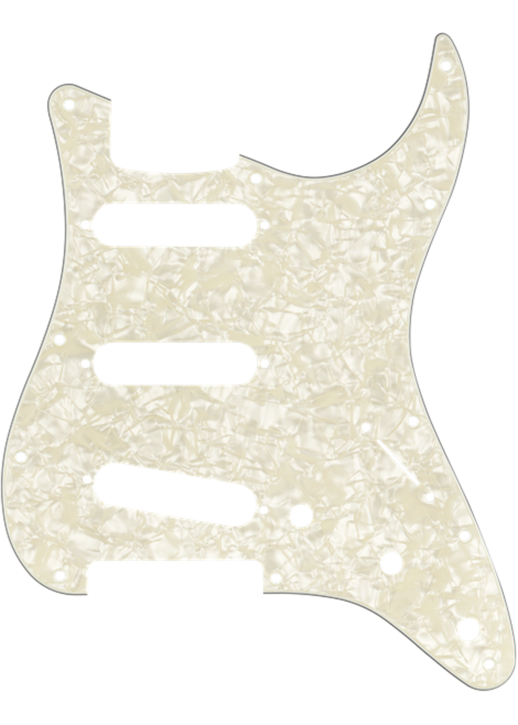 Fender Fender 0992140001 Pickguard, Stratocaster S/S/S, 11-Hole Mount, Aged White Pearl, 4-Ply