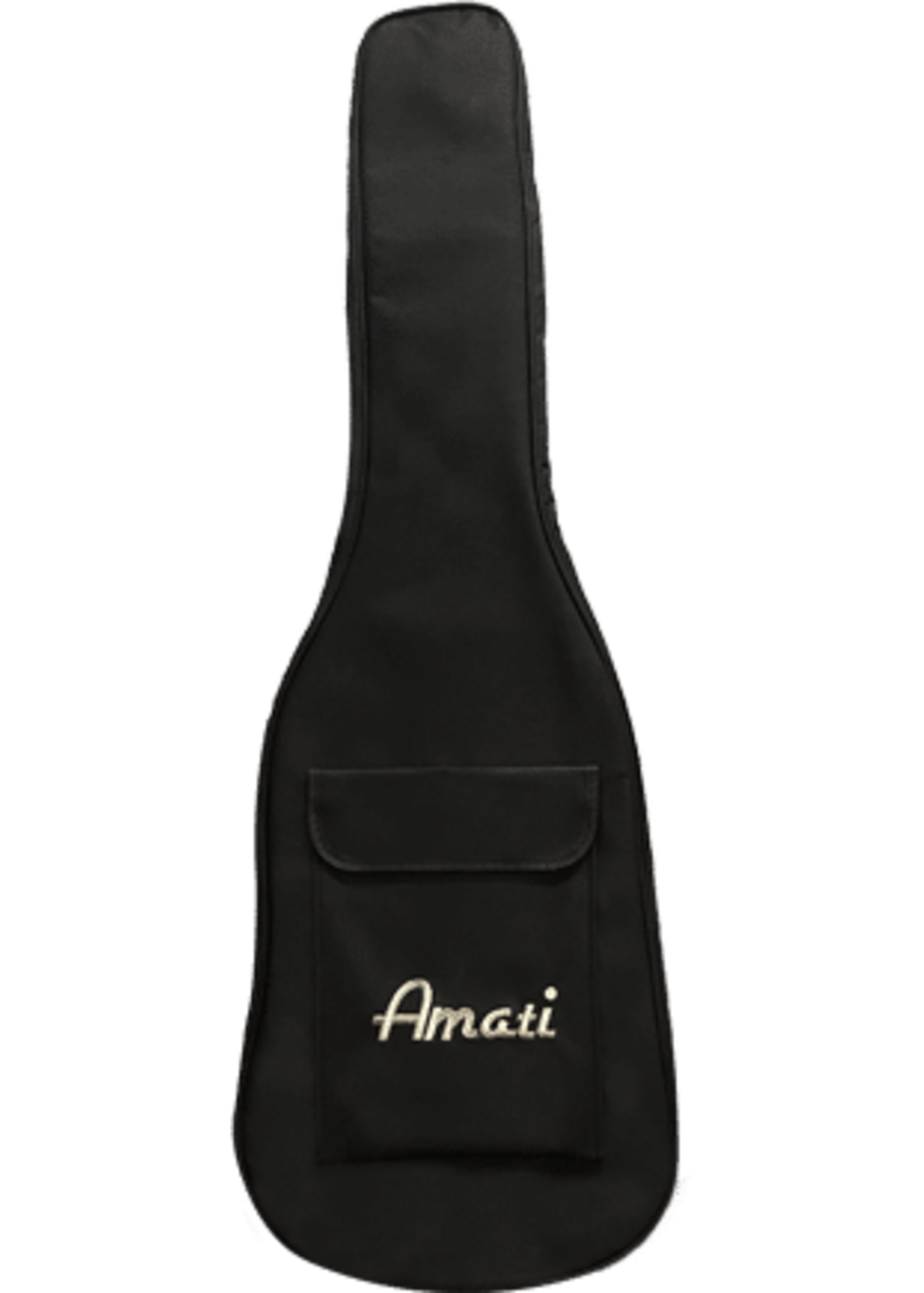 Amati Amati 100STBK Electric Guitar With Gig Bag, Jet Black