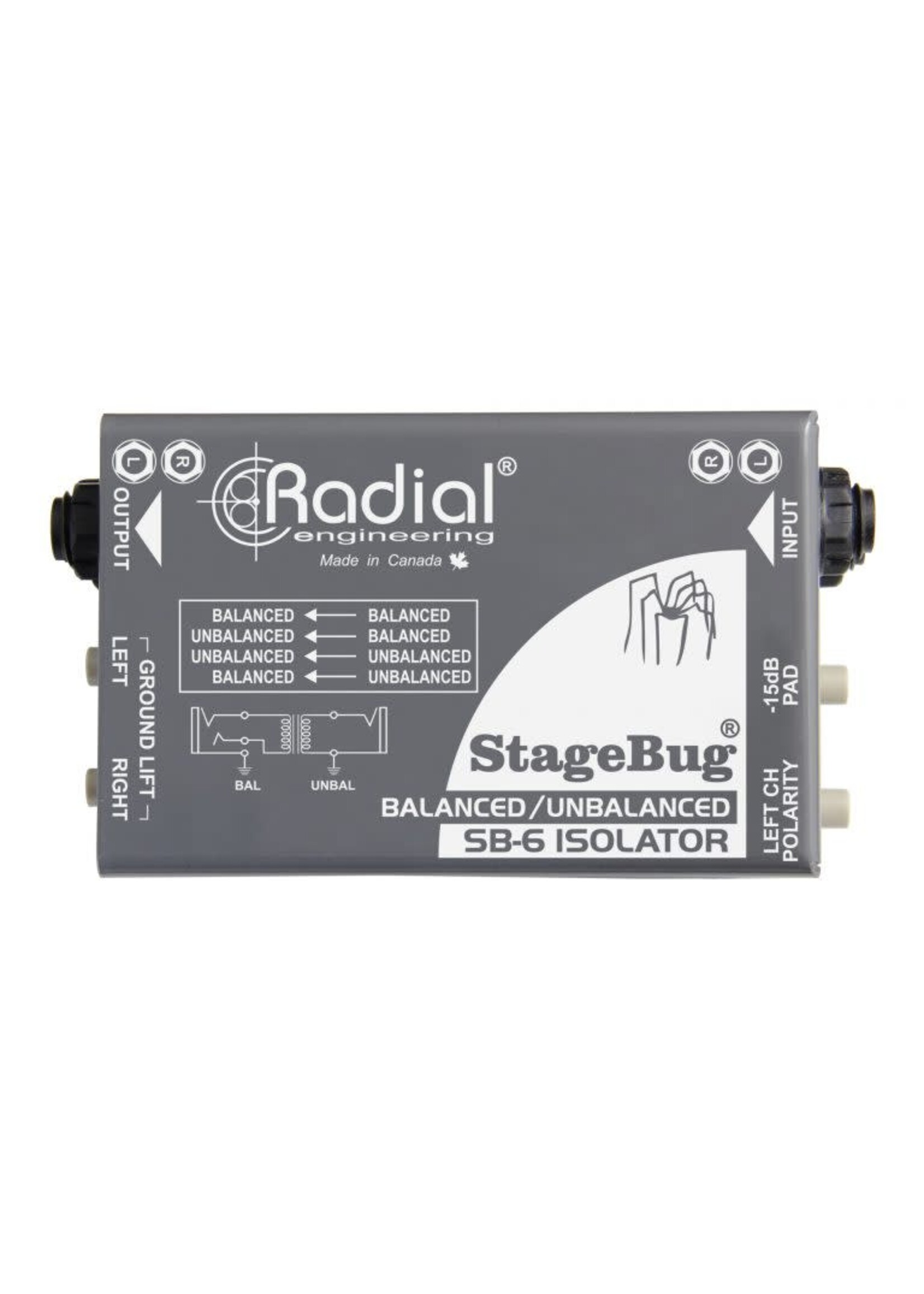 Radial engineering Radial SB-6 StageBug Stereo Line Isolator