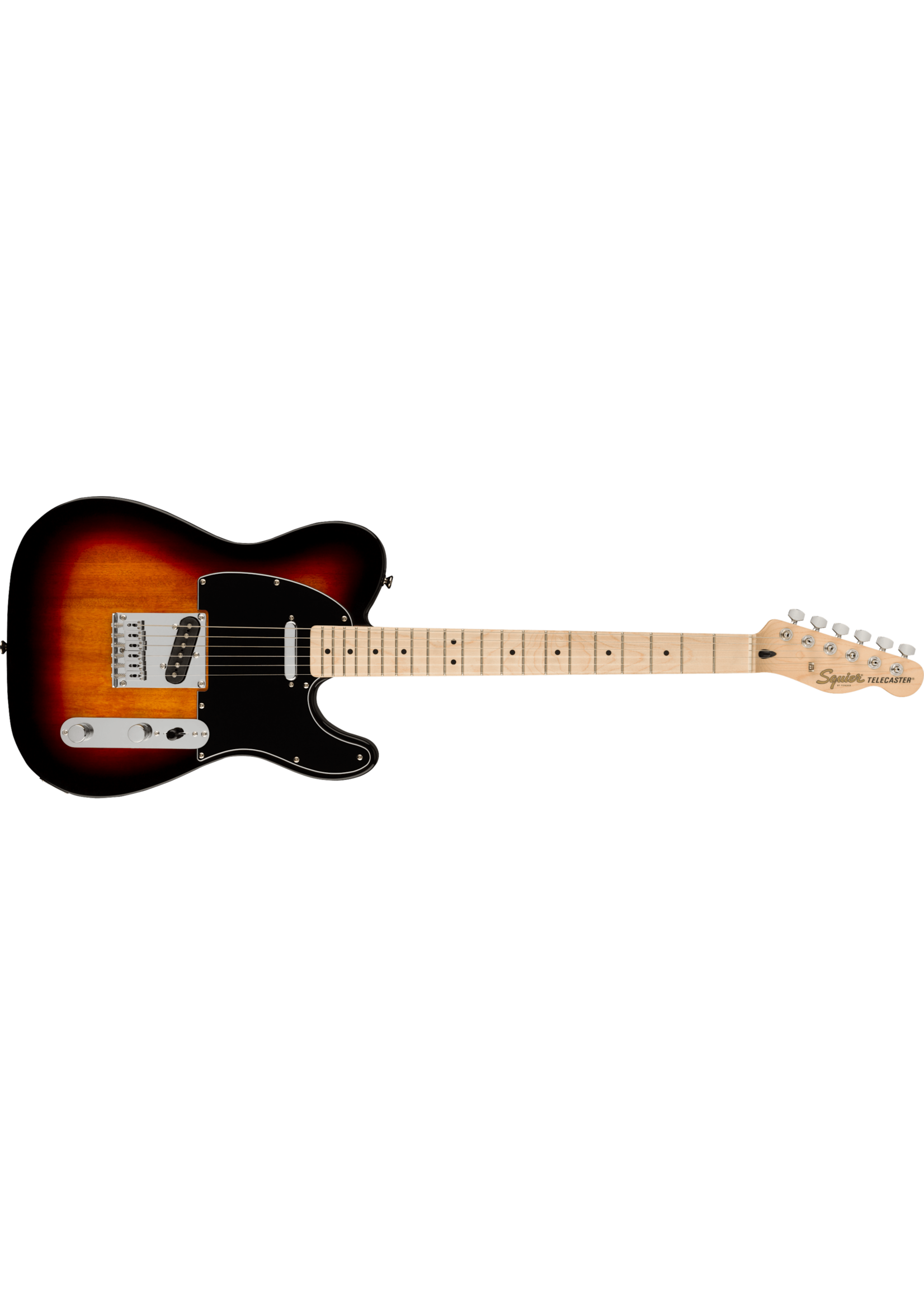 Squier Squier 0378203500 Affinity Series Telecaster, Maple Fingerboard, Black Pickguard, 3-Color Sunburst