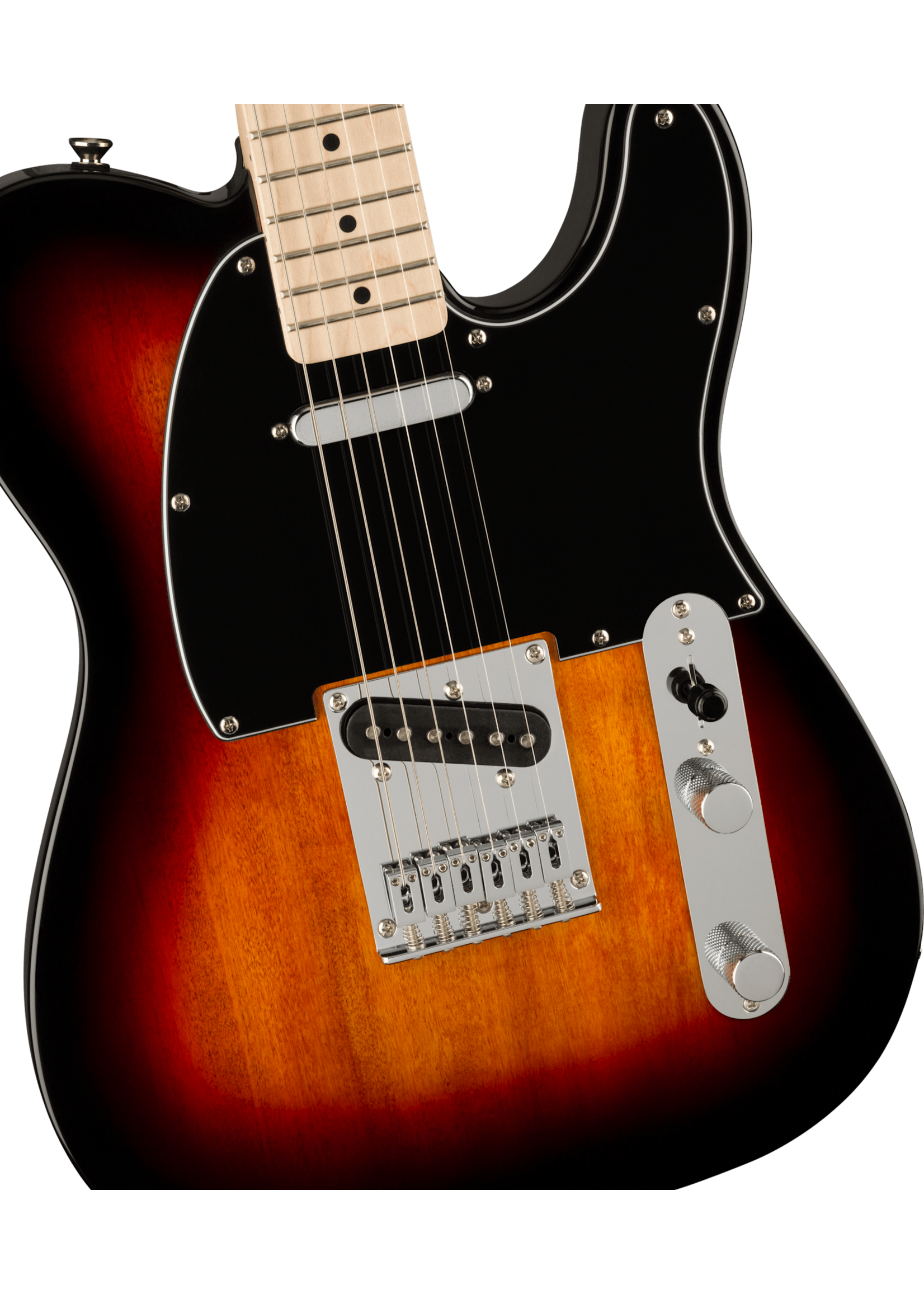 Squier Squier 0378203500 Affinity Series Telecaster, Maple Fingerboard, Black Pickguard, 3-Color Sunburst