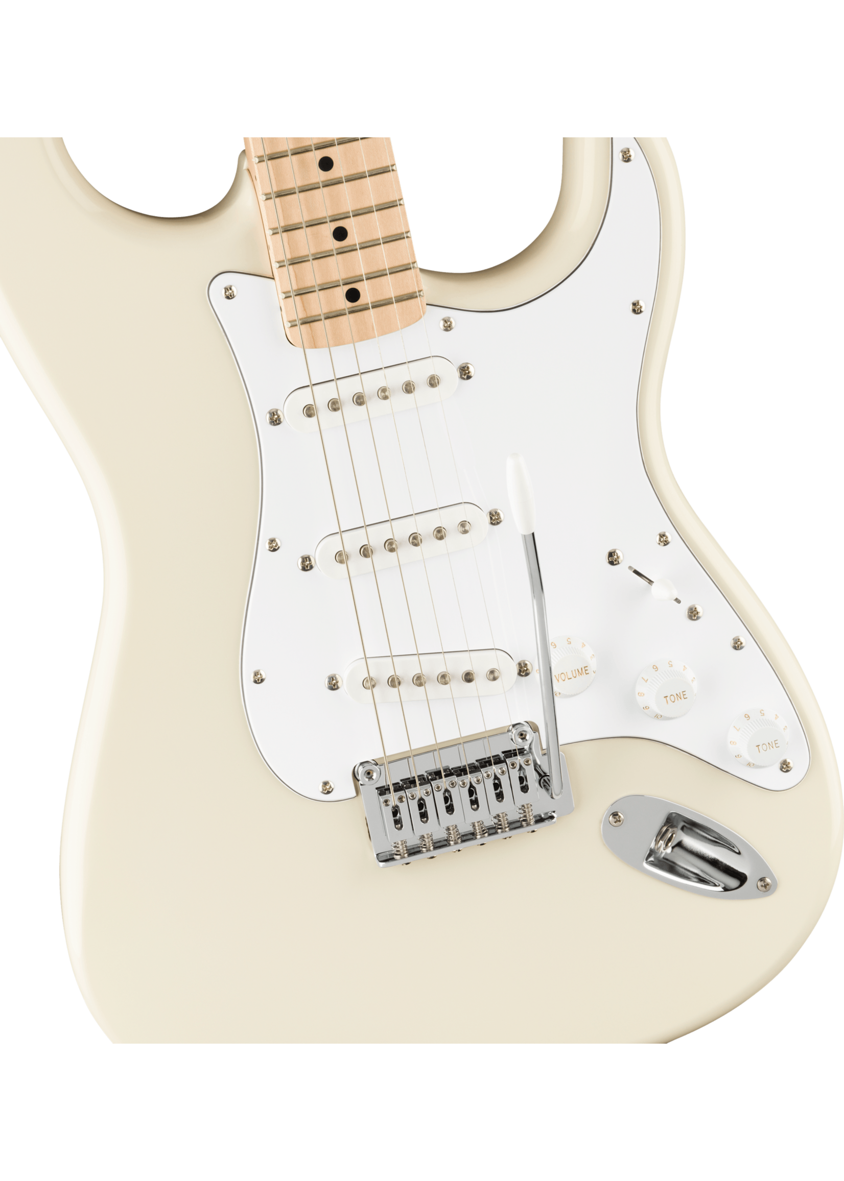 Squier Squier 0378002505 Affinity Series Stratocaster, Maple Fingerboard, White Pickguard, Olympic White
