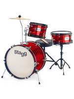 Stagg Stagg TIM JR 3/16B RD 3 PC 16" Junior Set with Hardware, Red