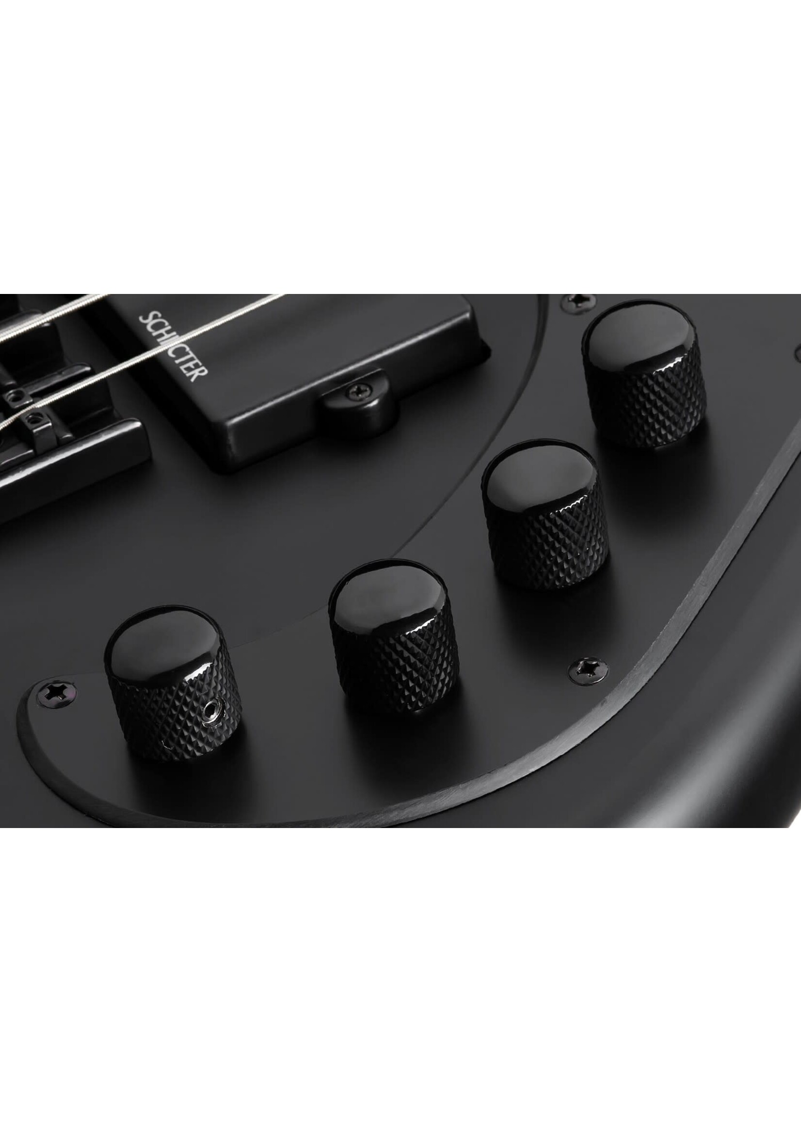 Schecter Schecter 2523 Stiletto Stealth-5 5-String Bass Guitar,  Satin Black