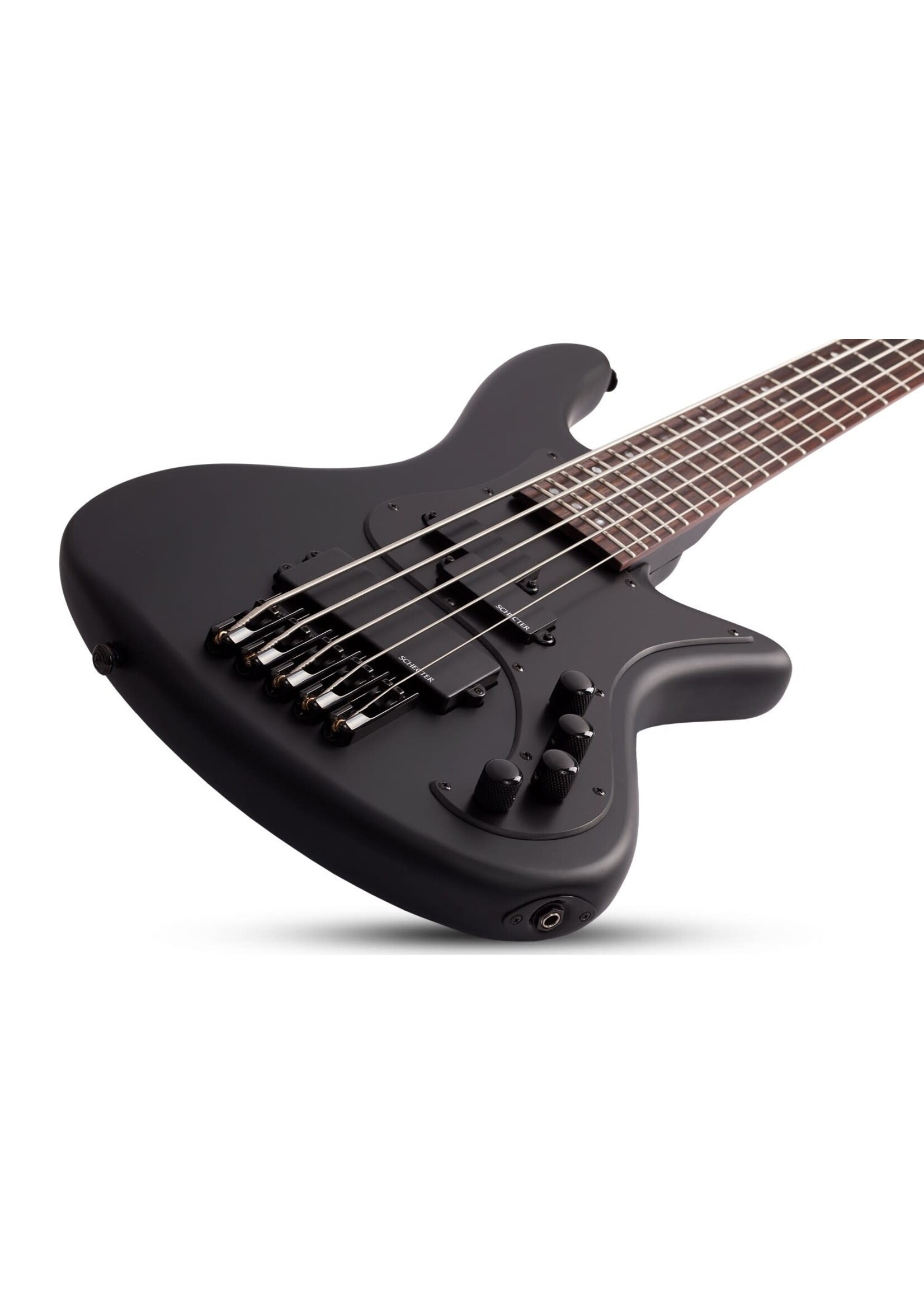 Schecter Schecter 2523 Stiletto Stealth-5 5-String Bass Guitar,  Satin Black