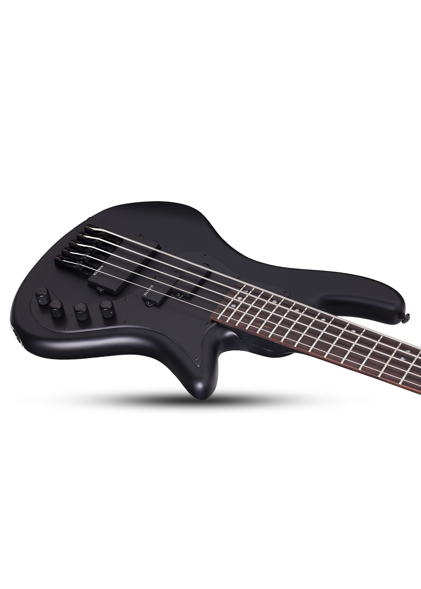 Schecter Schecter 2523 Stiletto Stealth-5 5-String Bass Guitar,  Satin Black